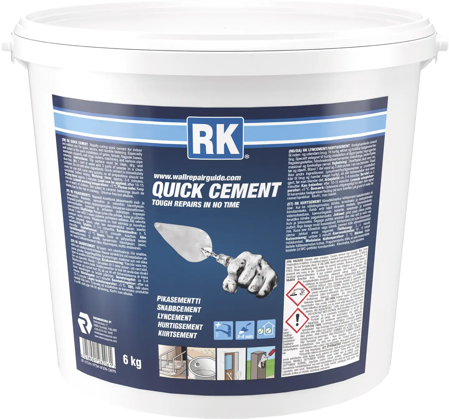 Rakennuskemia pikasementti 6 kg Quick Cement