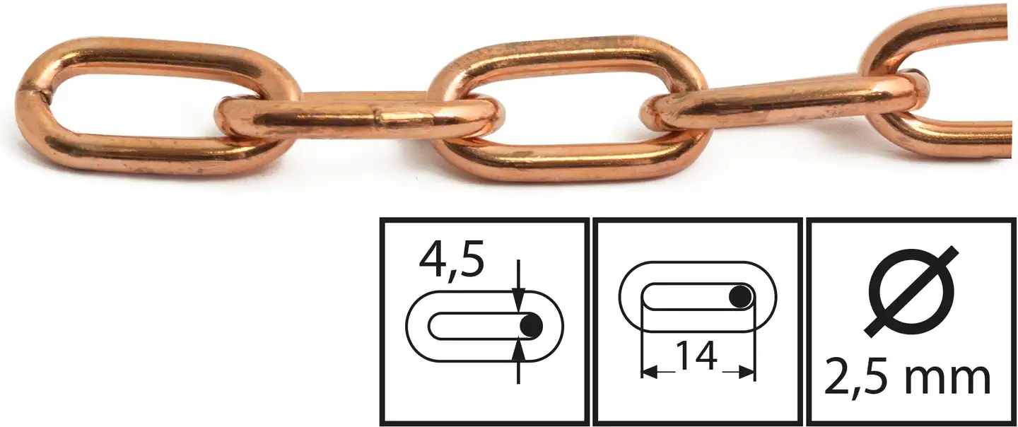 Habo koristeketju 250-7 kupari 2m - 1