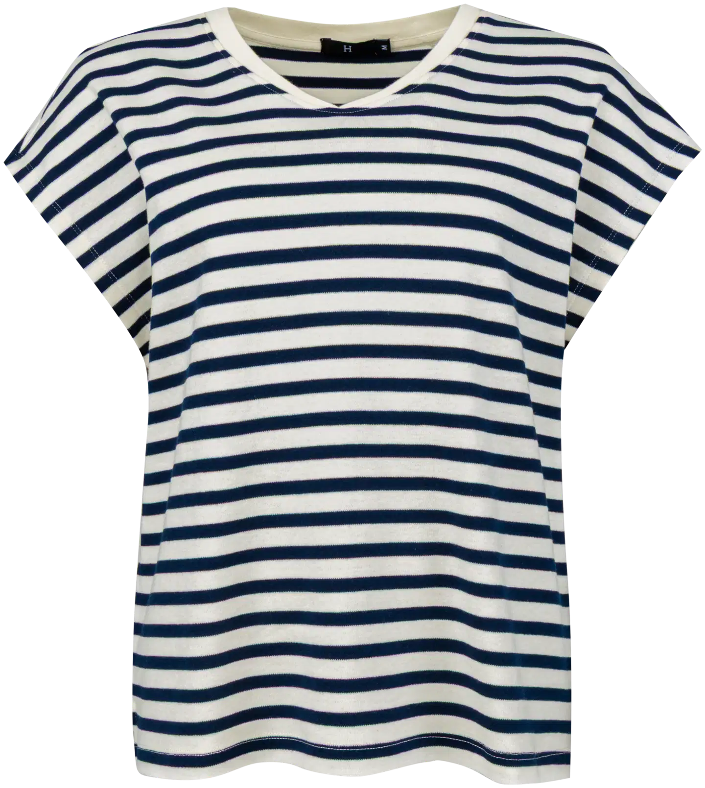 House naisten raidallinen t-paita 213H261701 - BLUE WHITE - 1