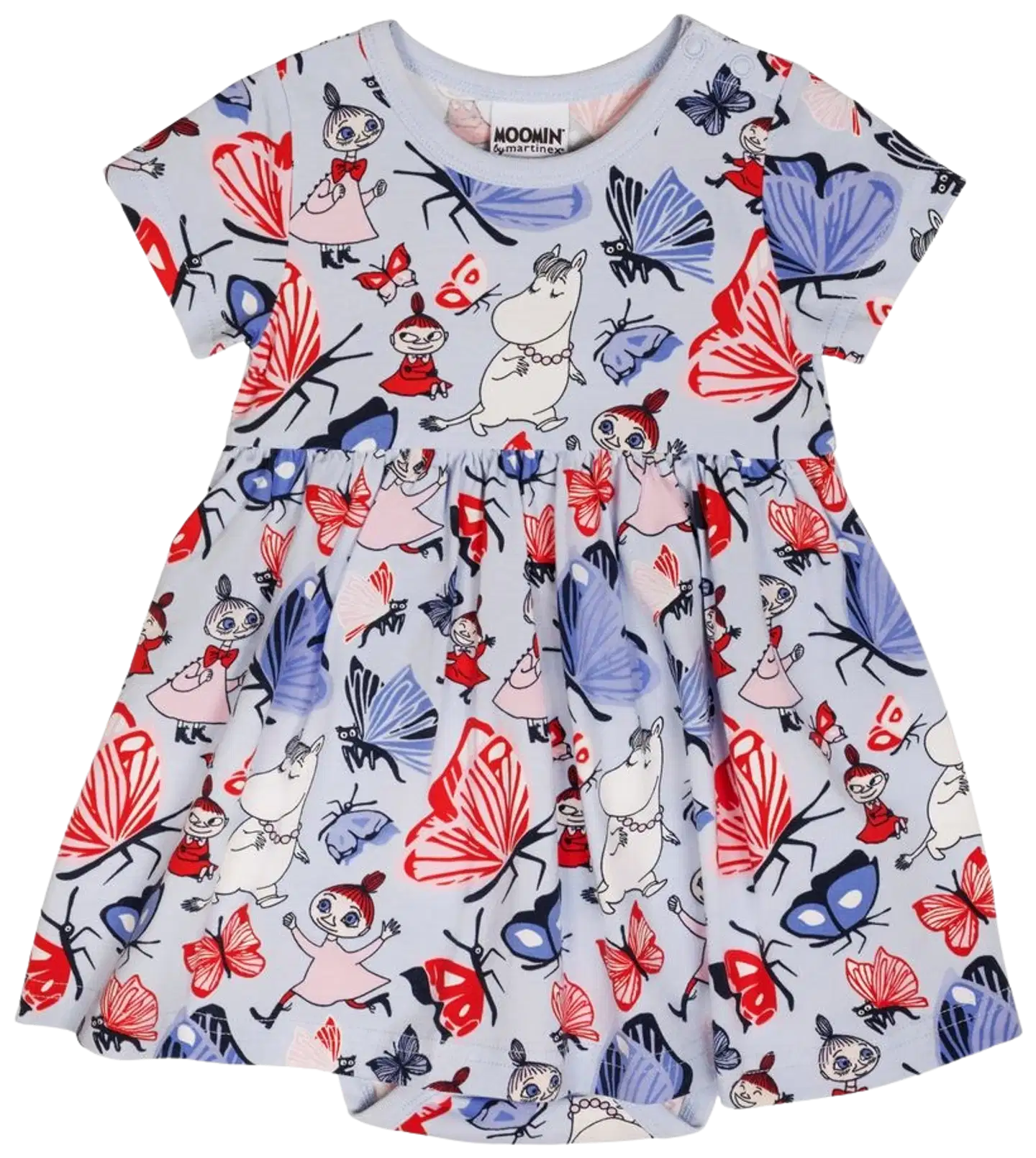 Muumi vauvojen bodymekko Perhospuisto 591641 - Vaaleansininen - 1