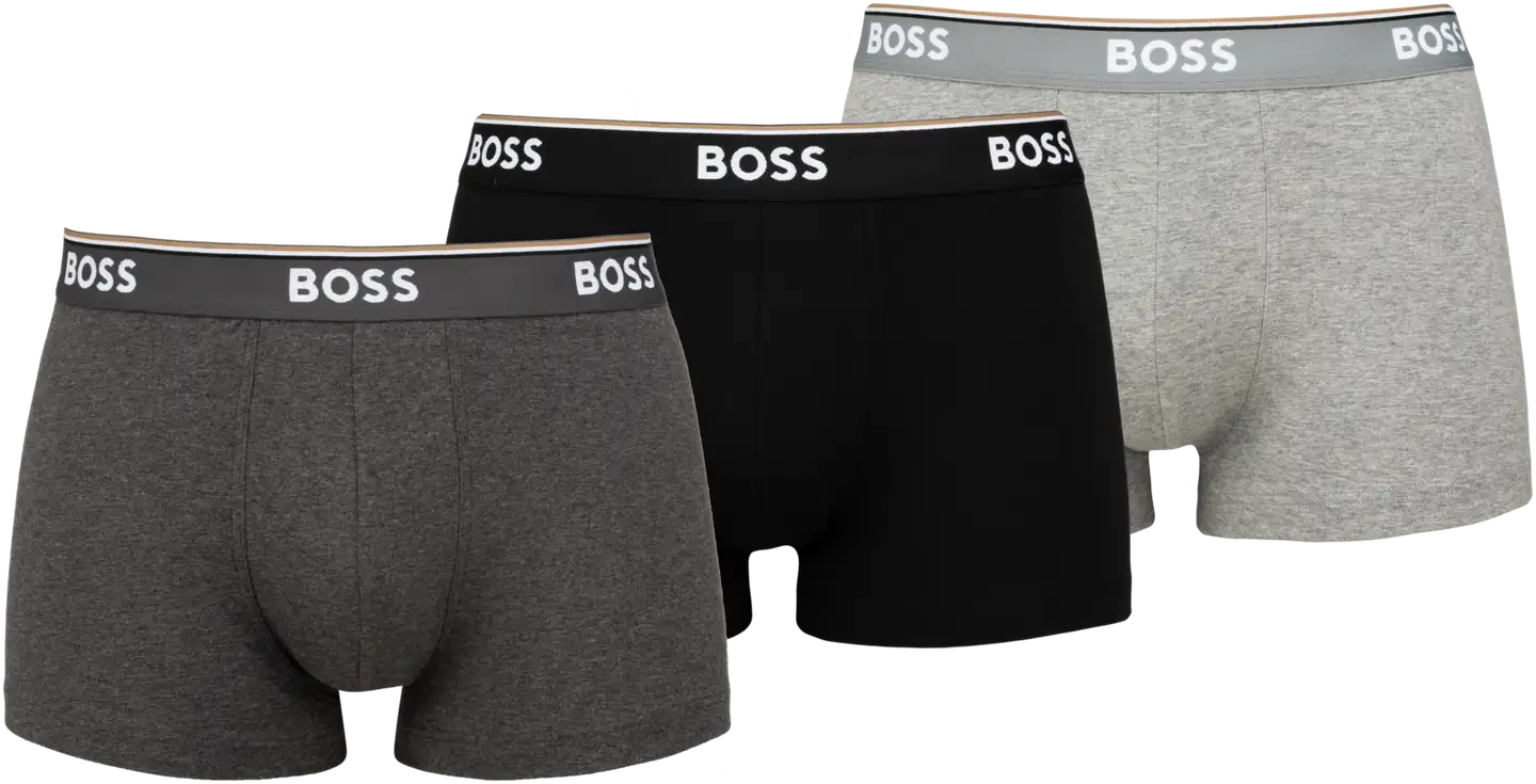 Hugo Boss miesten bokserit 50475274G 3-pack - Black/Grey - 1