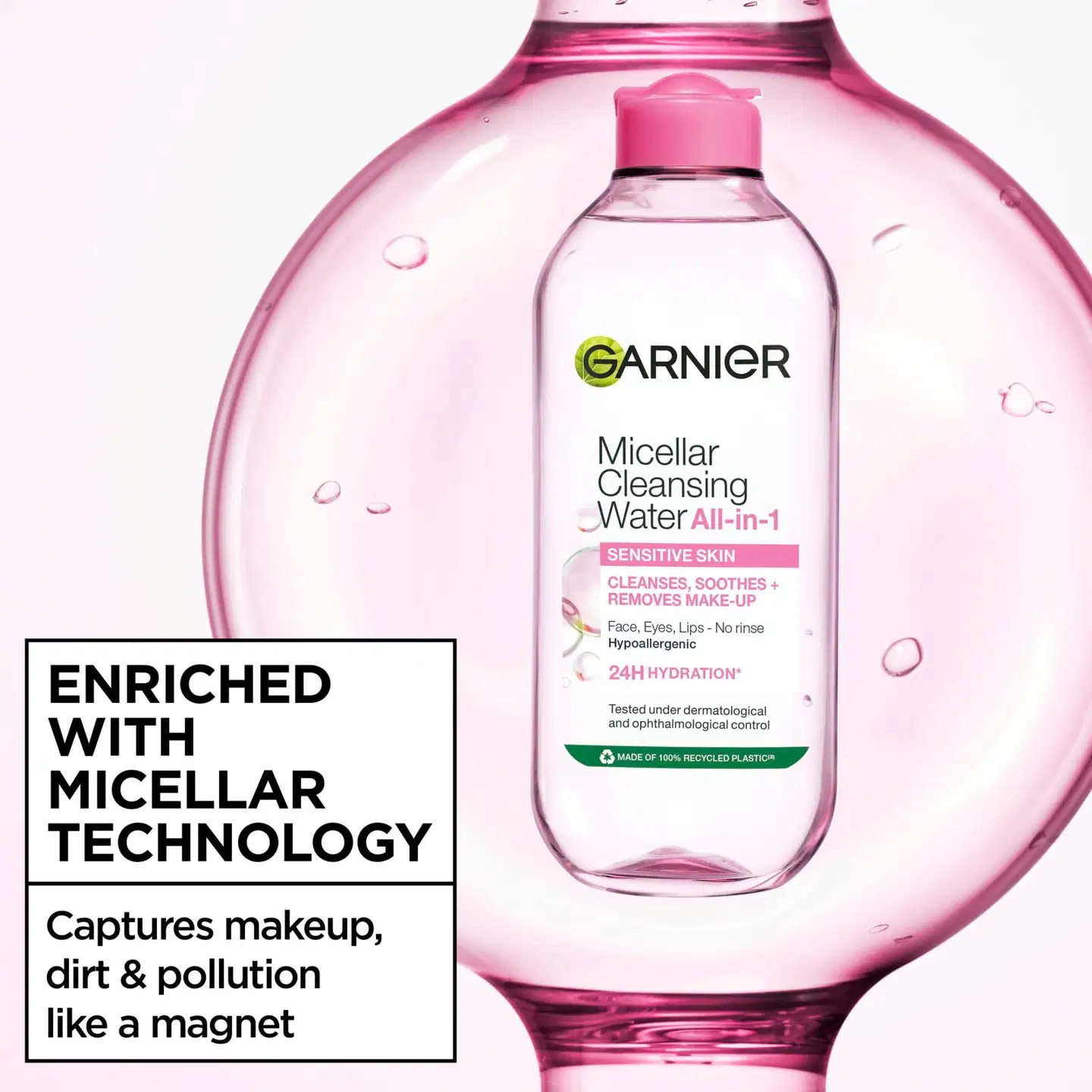 Garnier Micellar puhdistusvesi normaalille ja herkälle iholle 400ml - 3