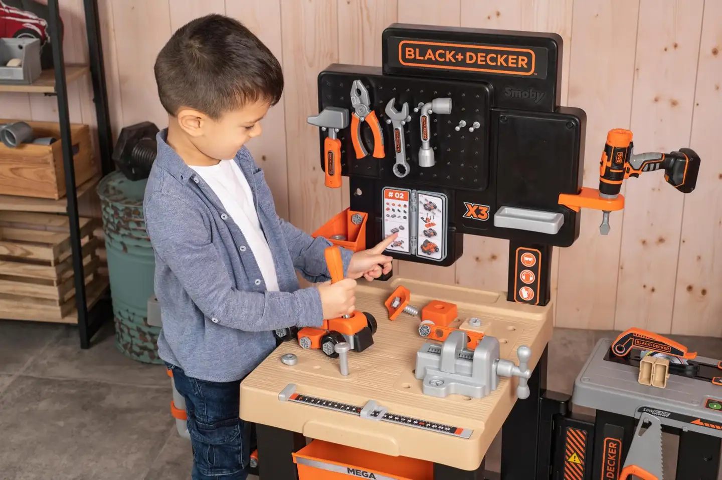 Smoby - Black + Decker Mega Center -työkalupenkki - 10