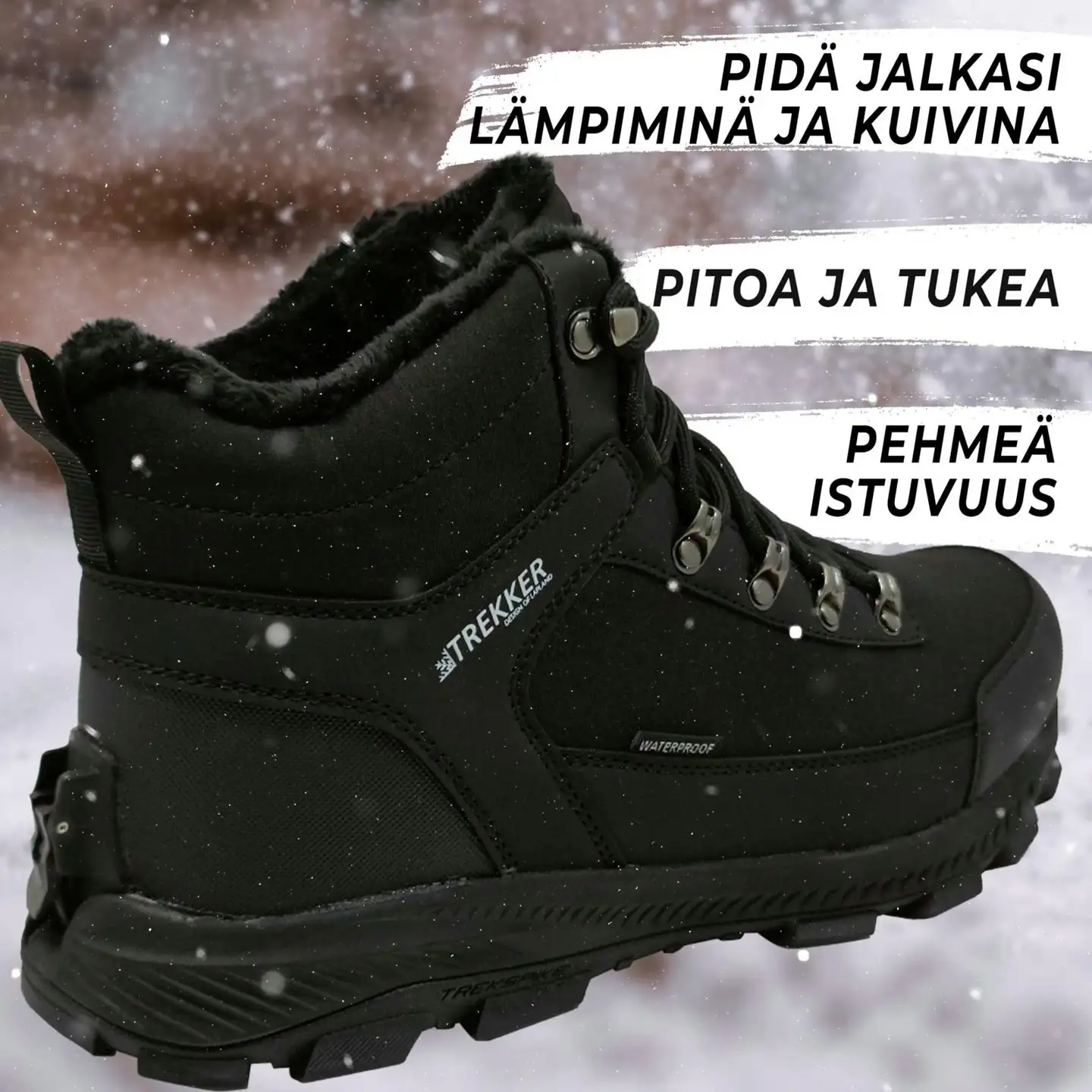 Trekker nastakengät kääntyvät nastat - MUSTA - 10