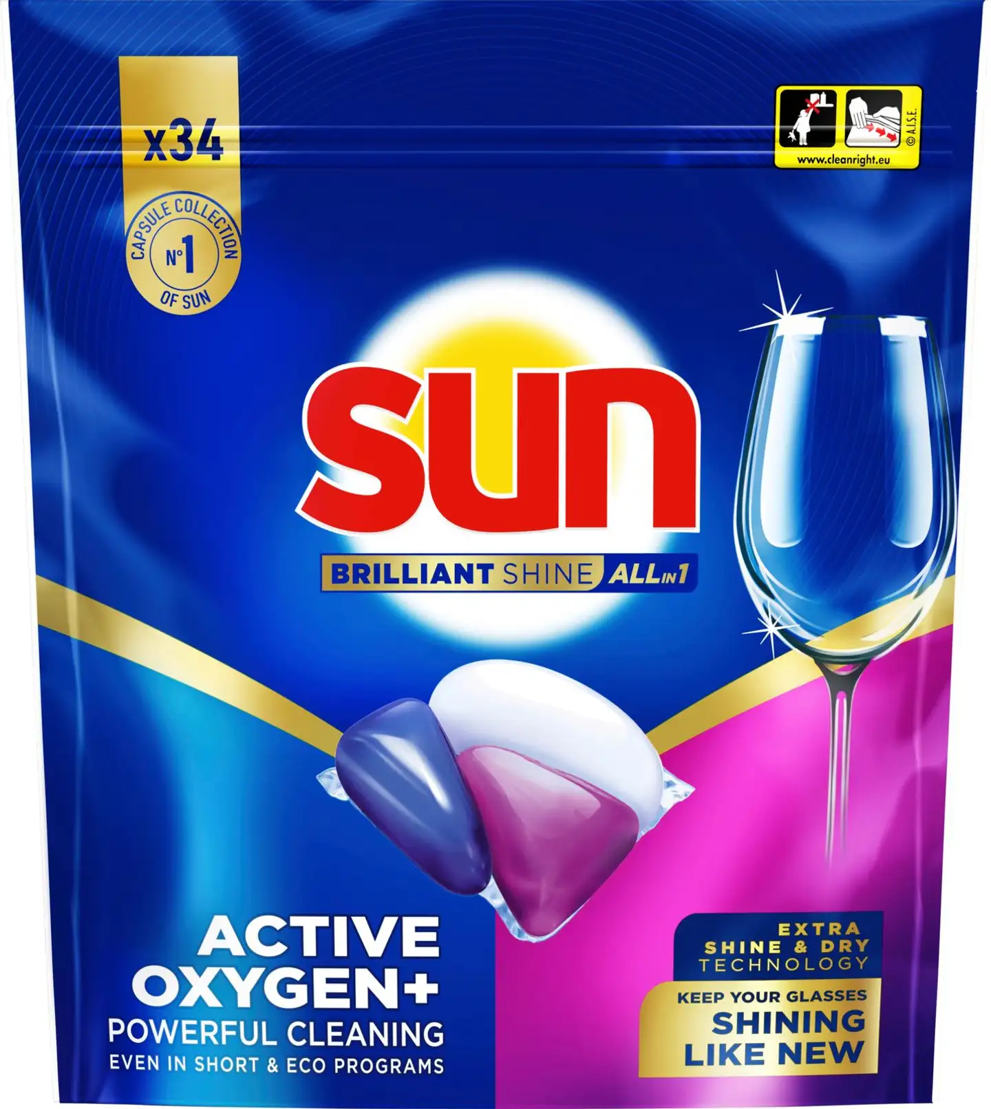 Sun brilliant shine all-in-1 Konetiskitabletti 34 kpl