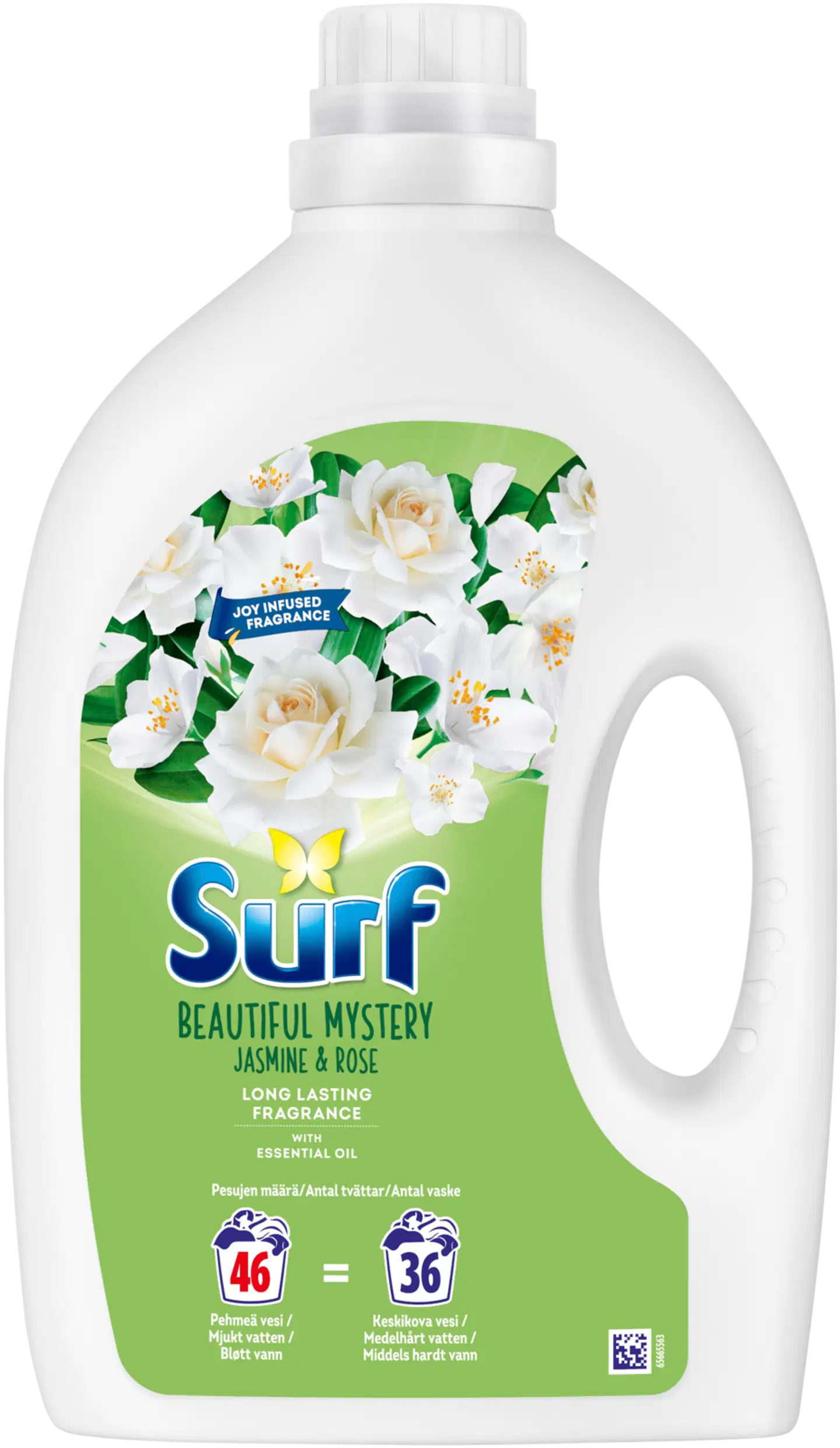 Surf  Beautiful Mystery pyykinpesuneste Kirjo- ja valkopyykille 1,84 l 46 pesua
