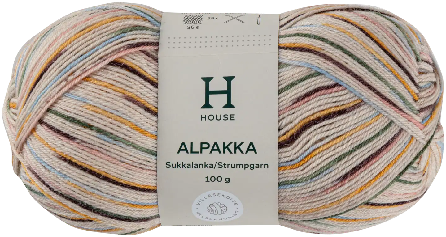 House sukkalanka Alpakka 100g CNE-1520 off white/ pastel colors - 1