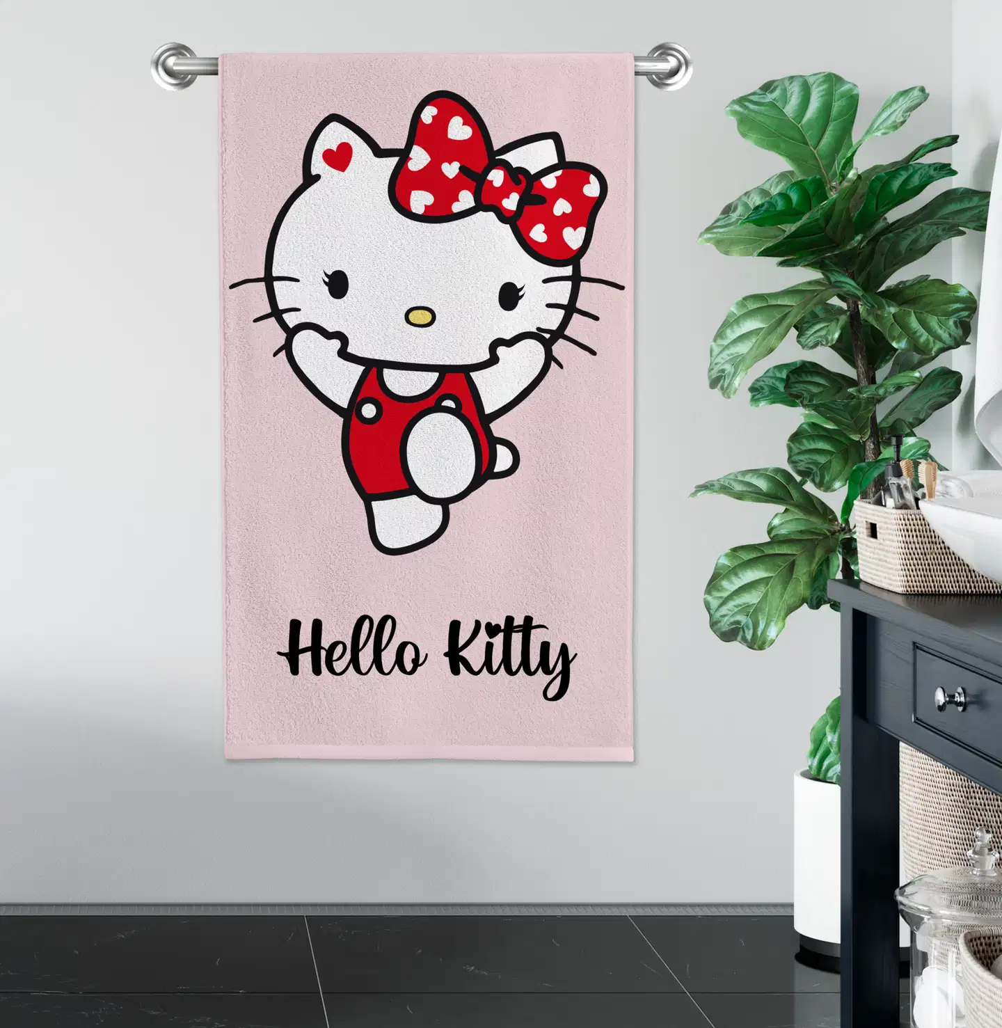 Hello Kitty lasten kylpypyyhe 70x140 cm - 4