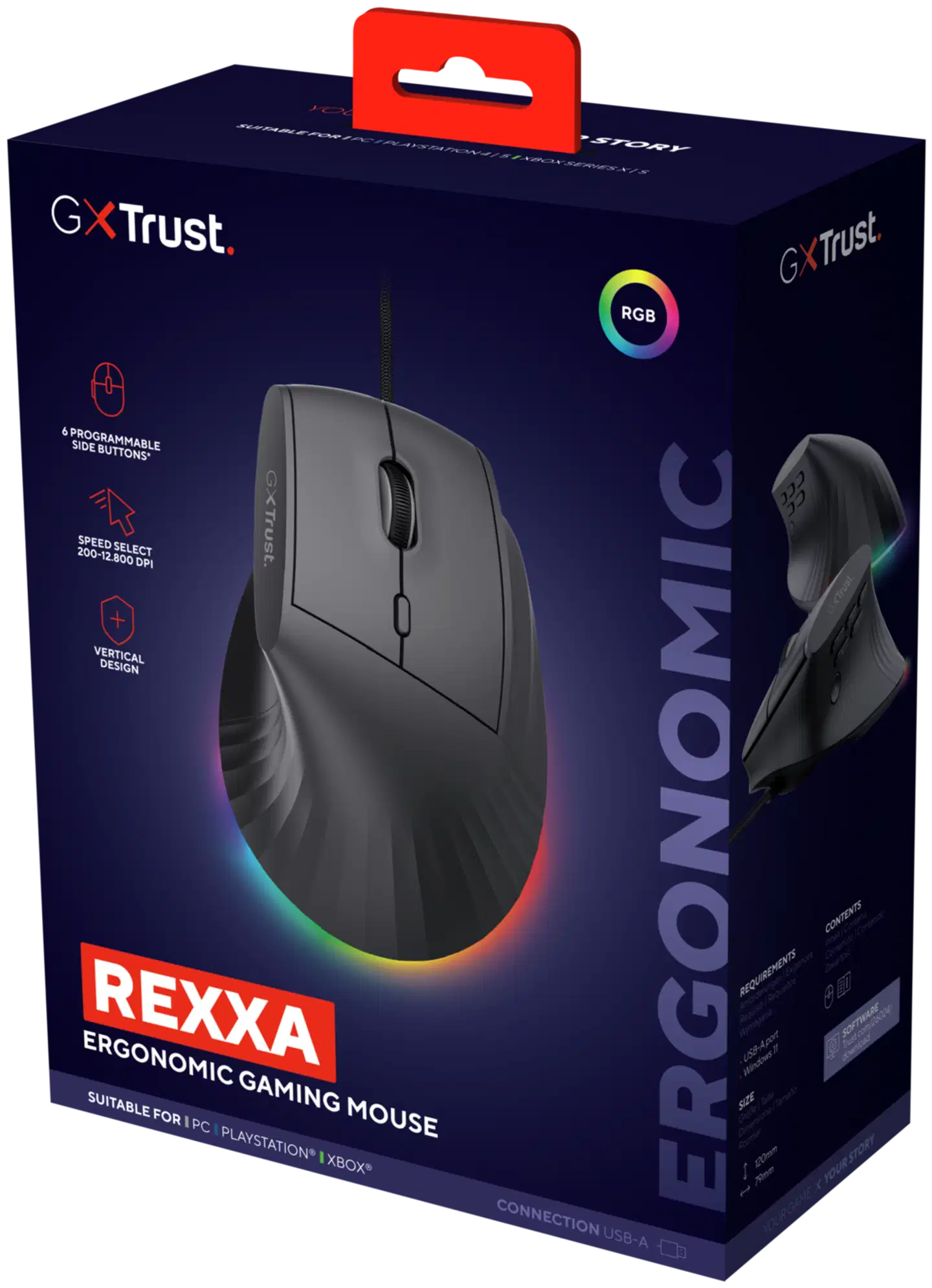 Trust GXT145 Rexxa ergonominen pelihiiri - 9