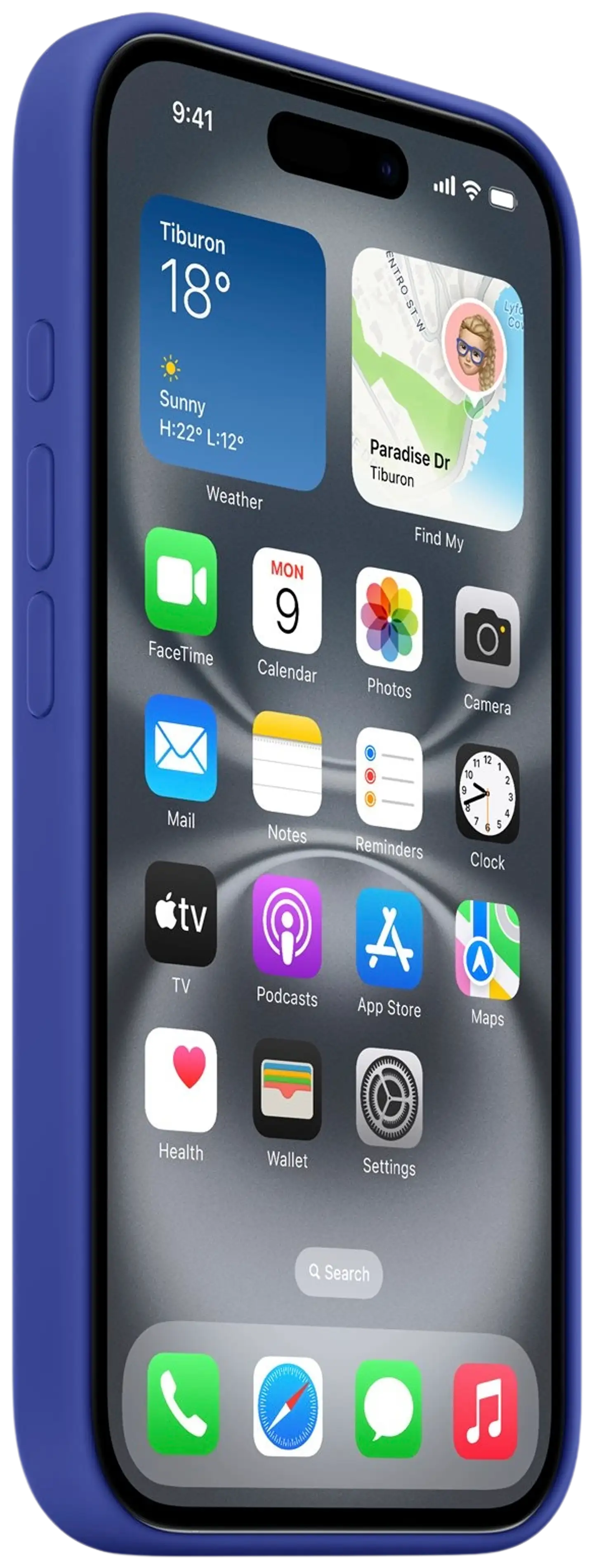Apple iPhone 16 silikoni suojakuori  - Ultramarine - 2