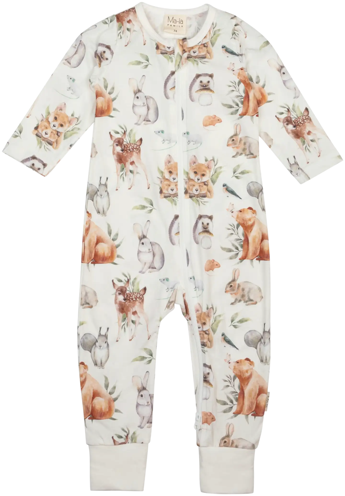 Ma-ia family vauvojen pyjama Metsäneläimet 203517 - Luonnonvalkoinen - 1