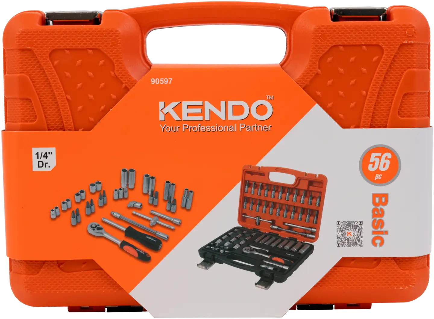 Kendo hylsysarja 56-os 1/4" - 3