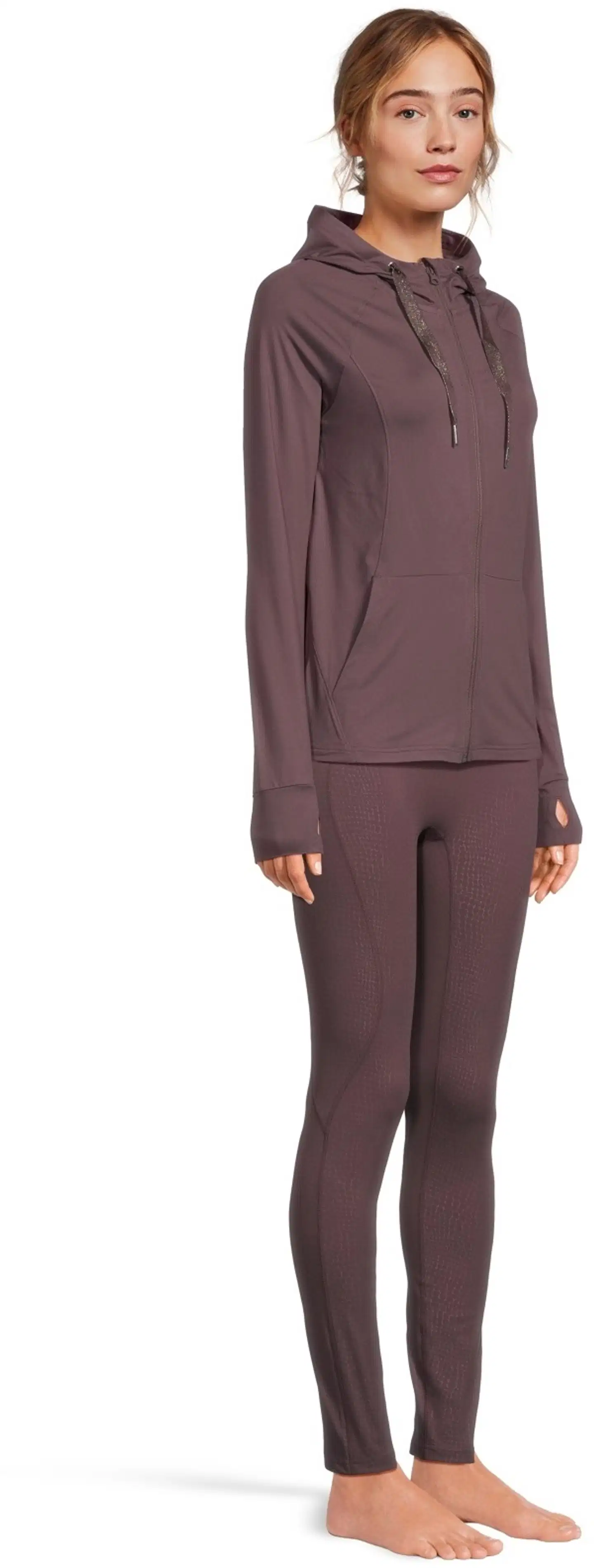 Danskin naisten hupullinen treenitakki DPA2604 - Huckleberry - 4