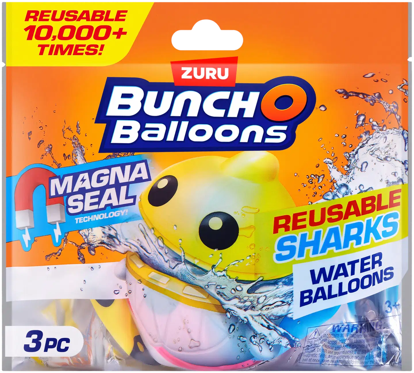 Bunch O Balloons uudelleenkäytettävät vesipallot hai 3 kpl - 2