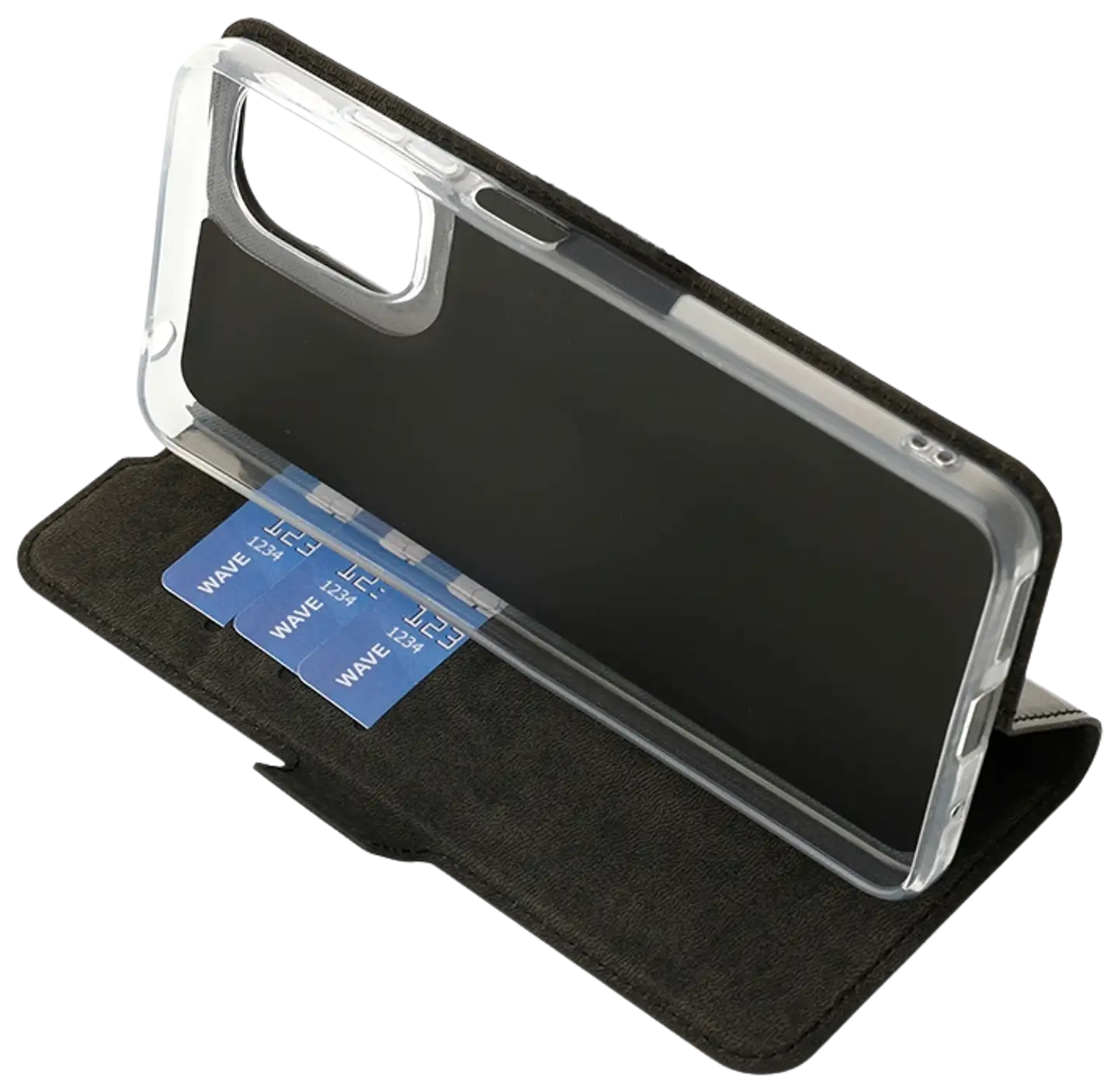 Wave Book Case, Motorola Moto G05, Musta - 5