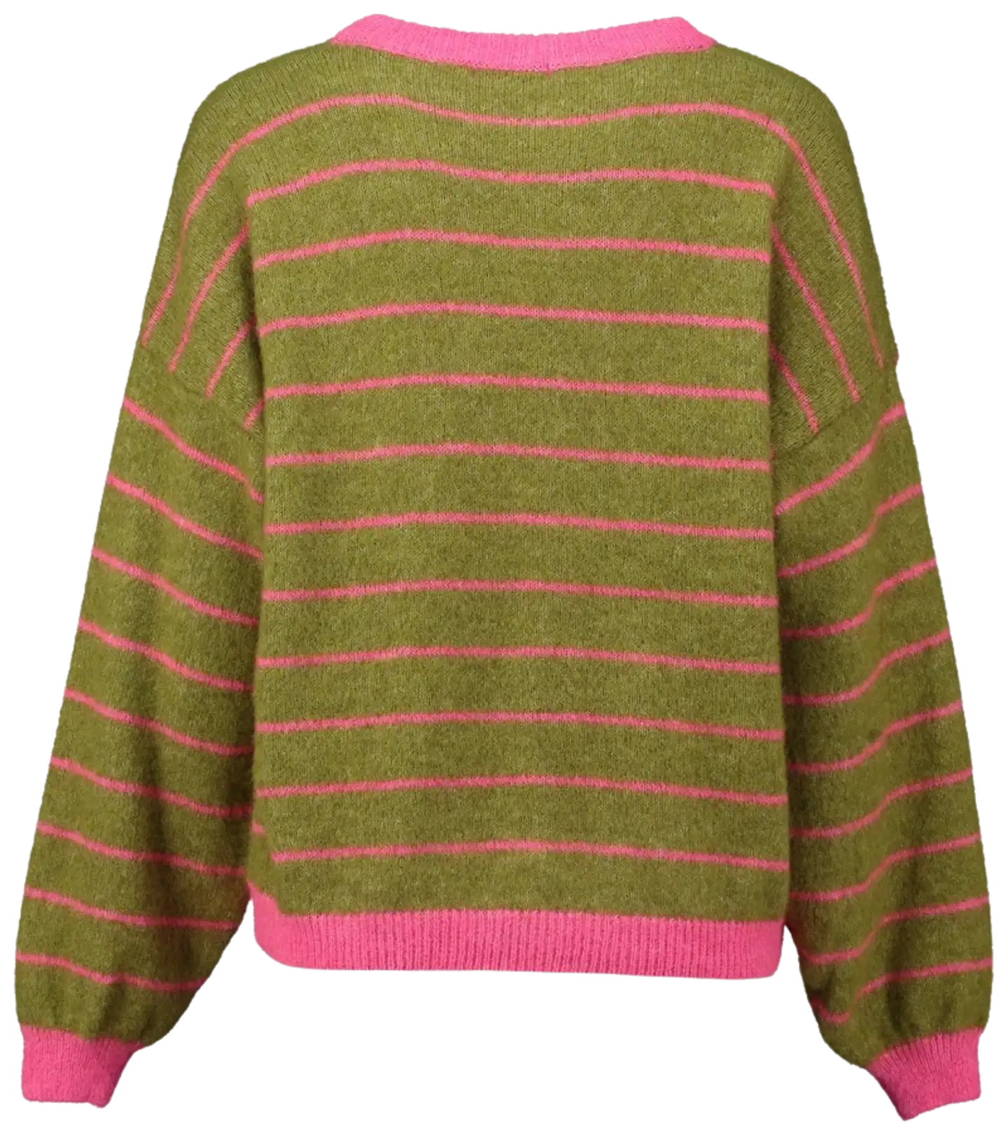 Hailys naisten neule Ke44rry - avocado/pink stripe - 3