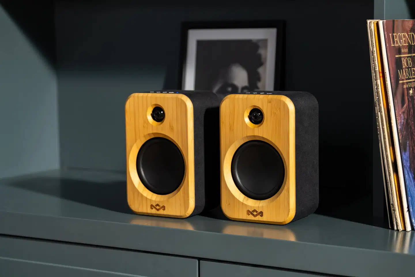 House of Marley Bluetooth hyllykaiuttimet Get Together Duo, musta/puu - 7