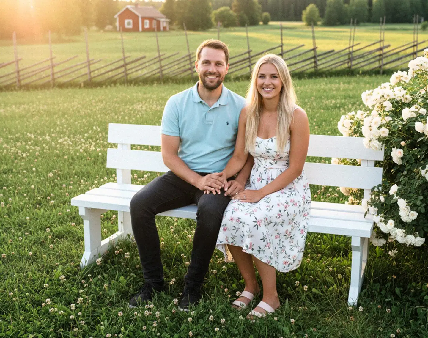 Jämäkkä penkki, valkoinen, 82x170x51cm - 4