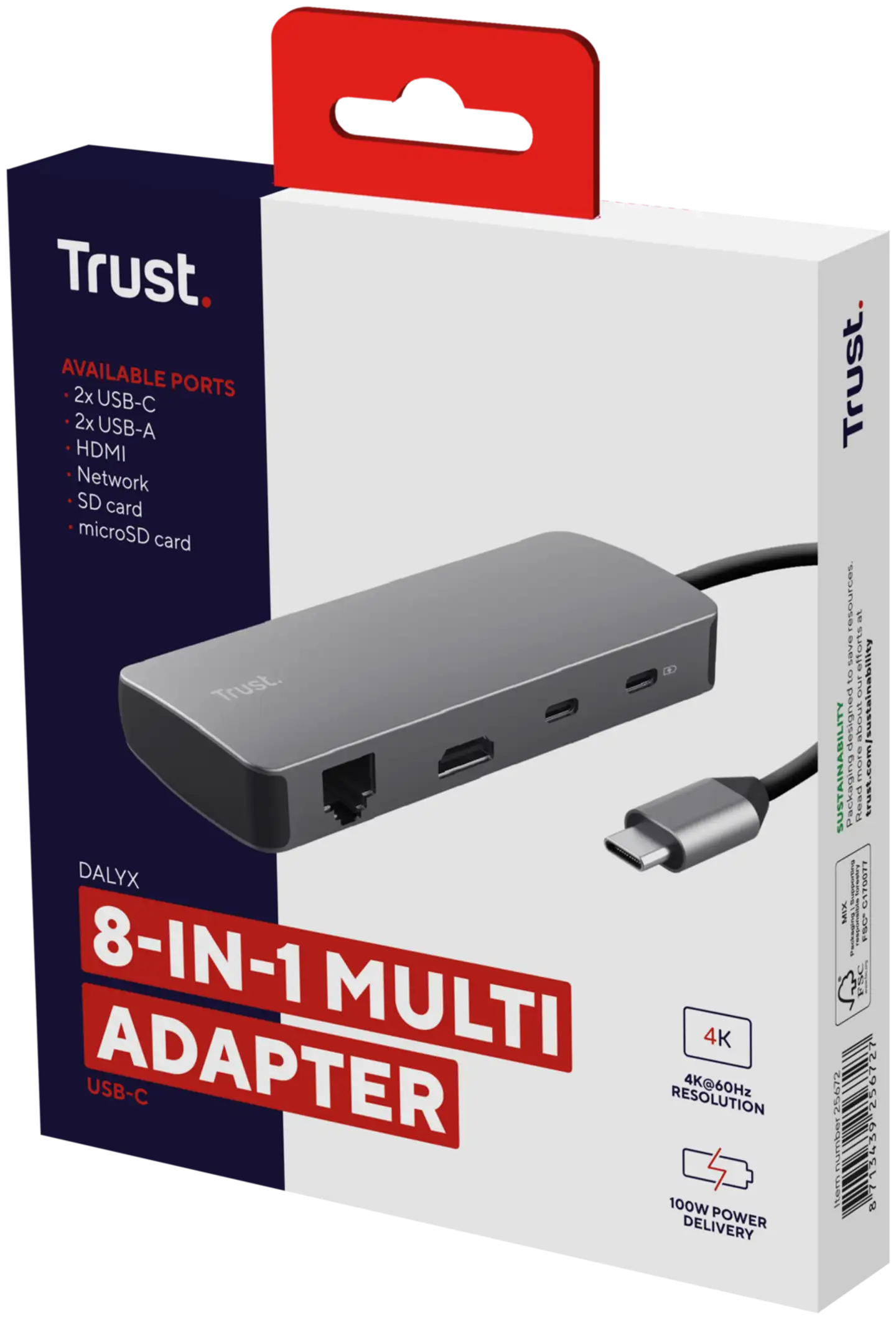 Trust Dalyx 8in1 adapteri - 6