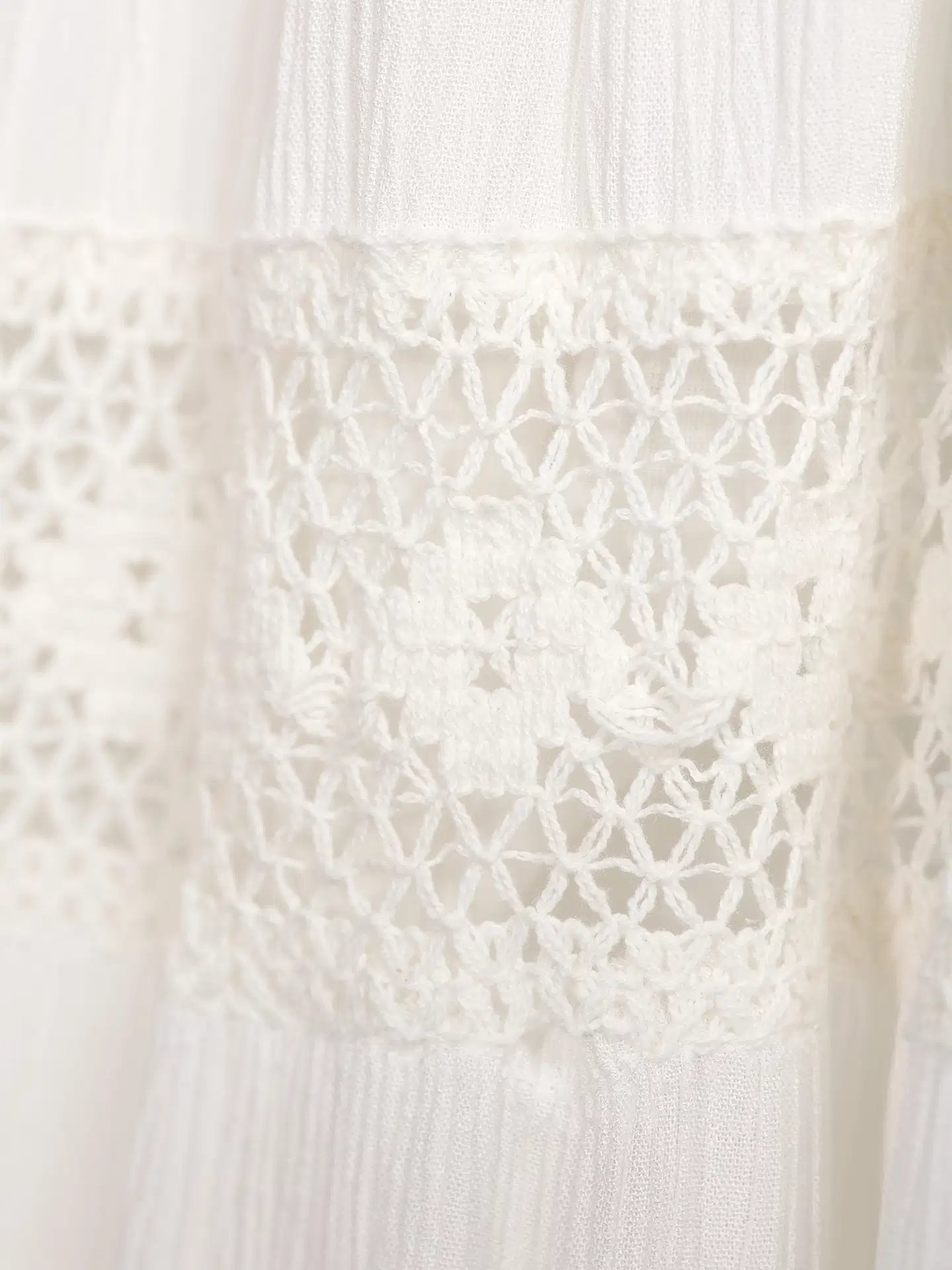 Margaux Riviera naisten pitkä pitsihame SDL-04 - WHITE - 5