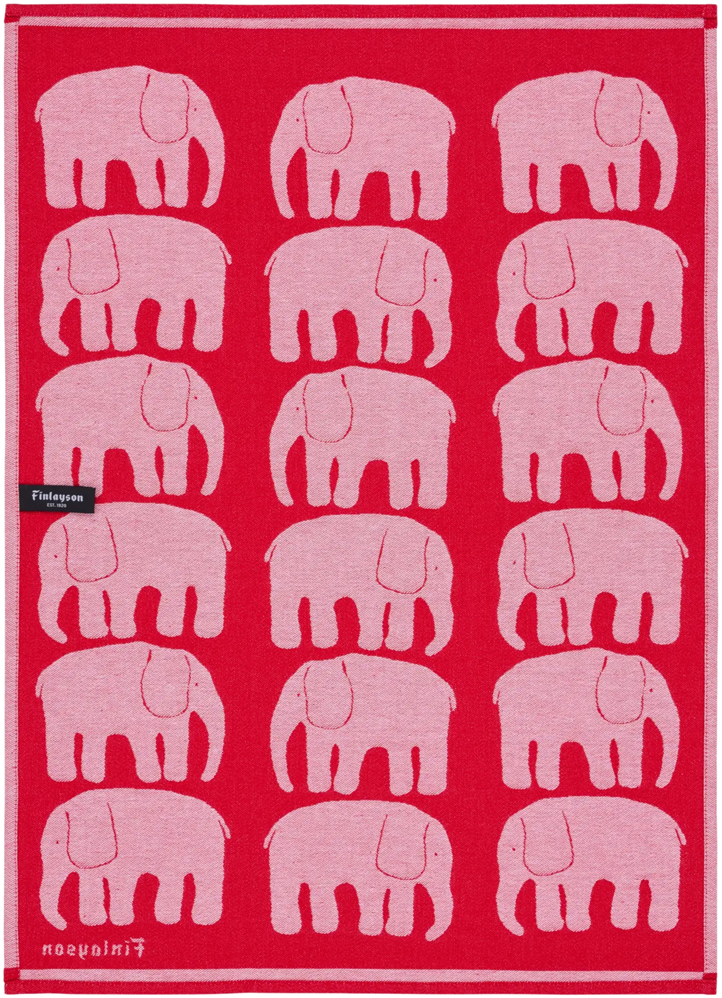 Finlayson keittiöpyyhe 2kpl Elefantti 50x70 punainen - 2