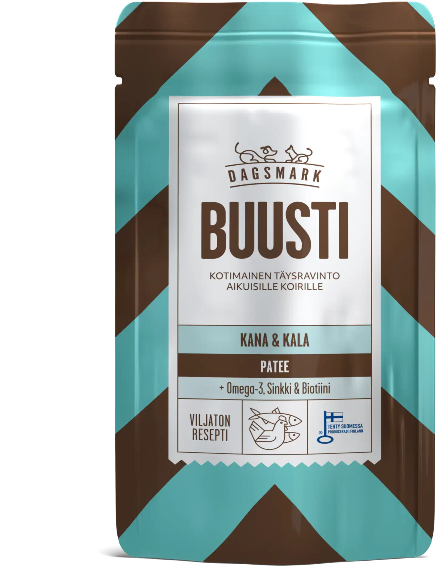 Dagsmark BUUSTI kana & kala patee täysravinto aikuisille koirille 90 g