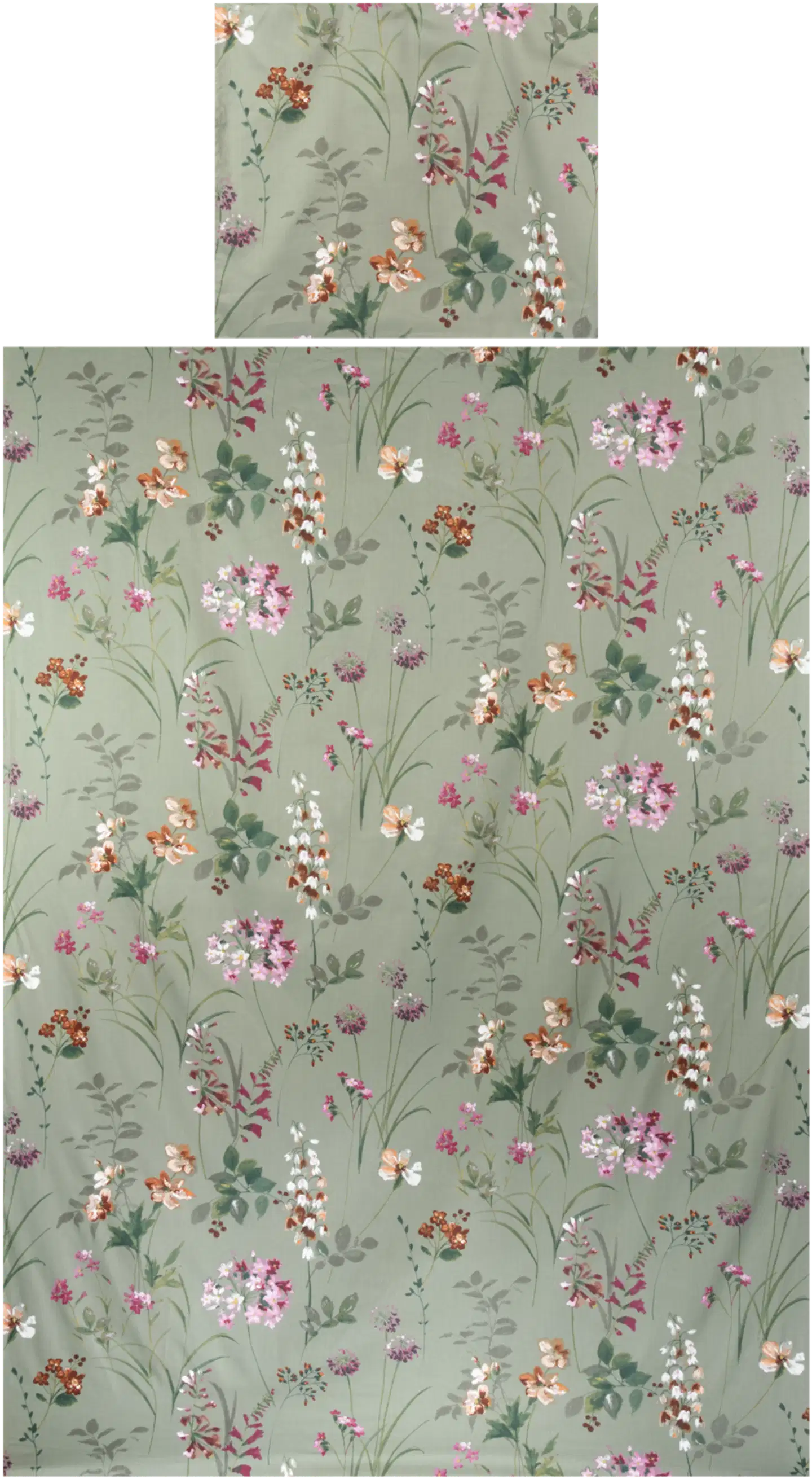 House satiinipussilakanasetti Amanda 150x210 cm tummanvihreä - 1