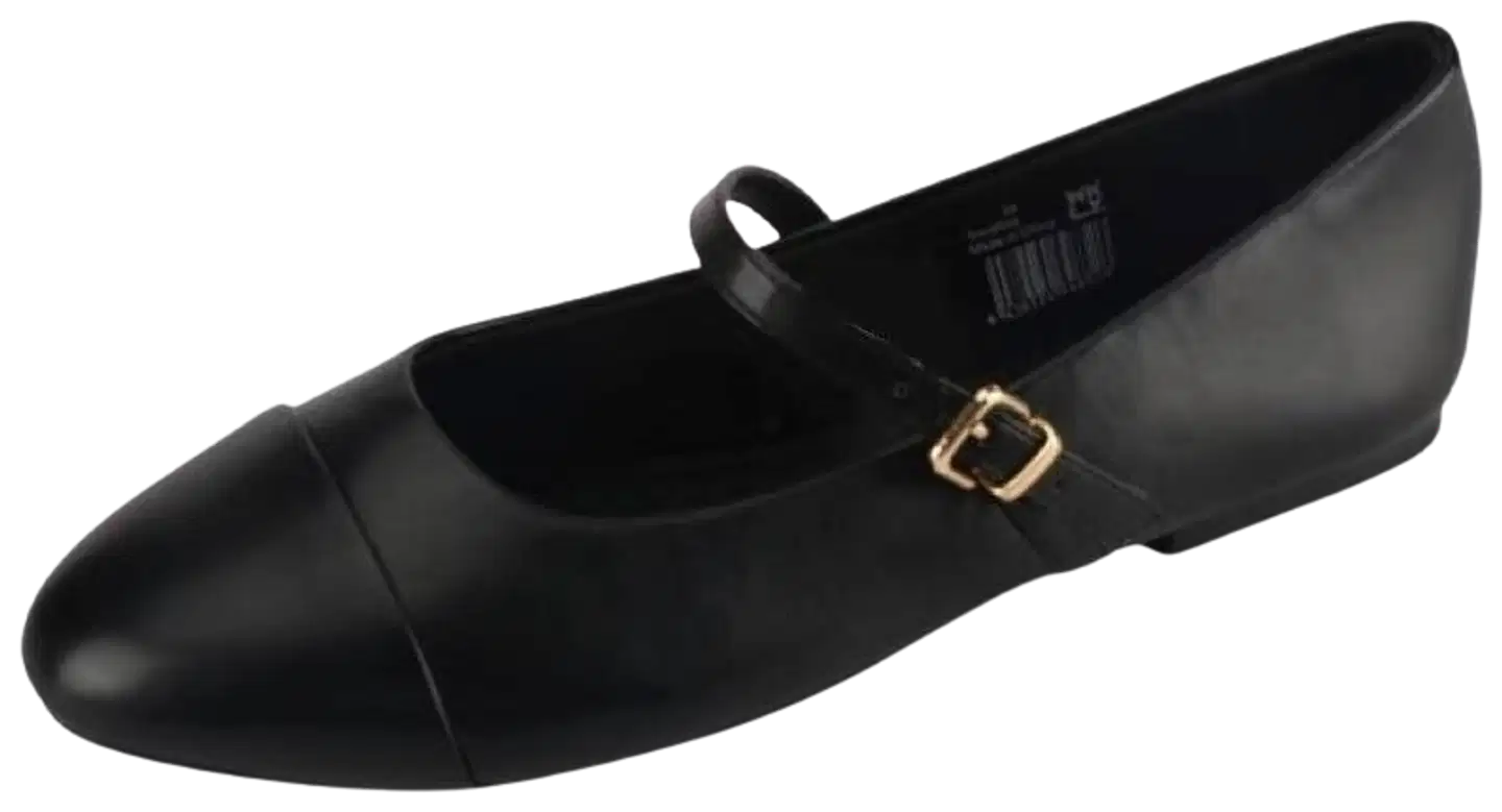 WKLY. naisten remmiballerinat Serafina - Black - 1