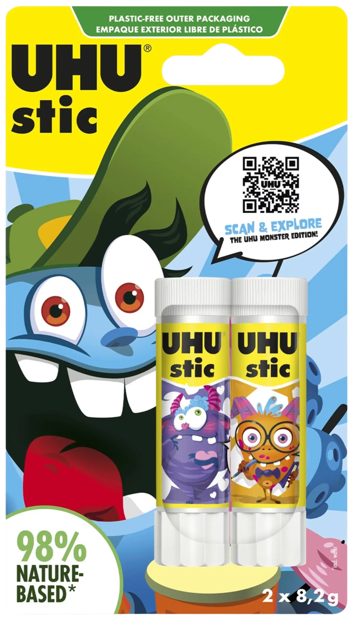 Uhu liimapuikko Monster 2 pack - 2