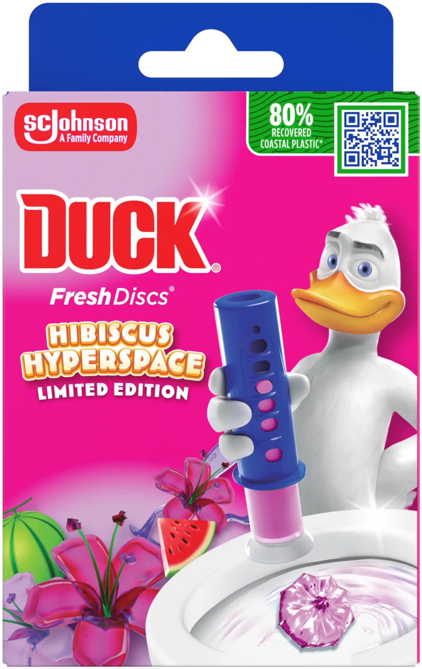 Duck 36 ml Hibiscus Hyperspace WC-raikastin aloituspakkaus
