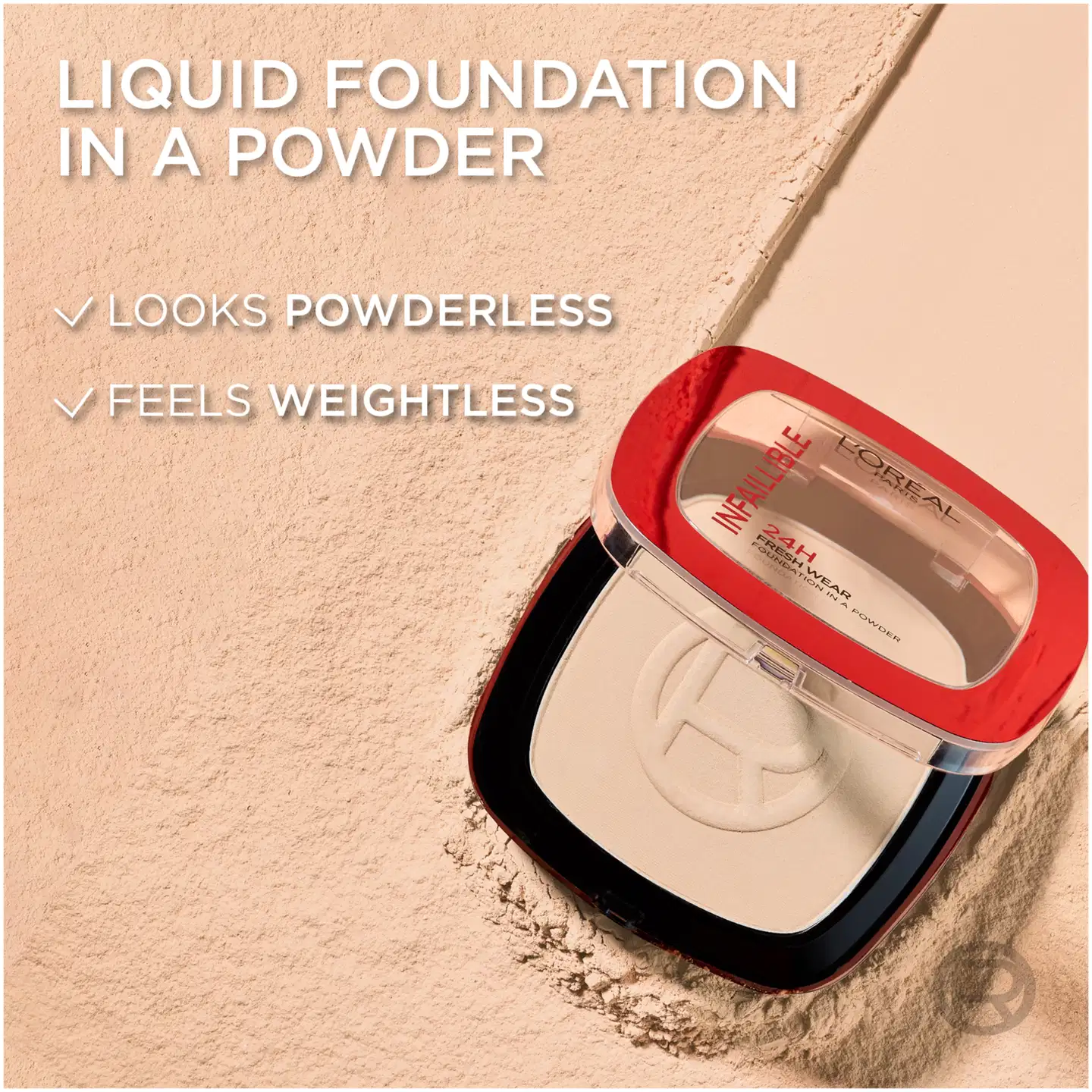 L'Oréal Paris Infaillible 24H Fresh Wear Foundation in a Powder  Cool Undertone 30 ml - 6