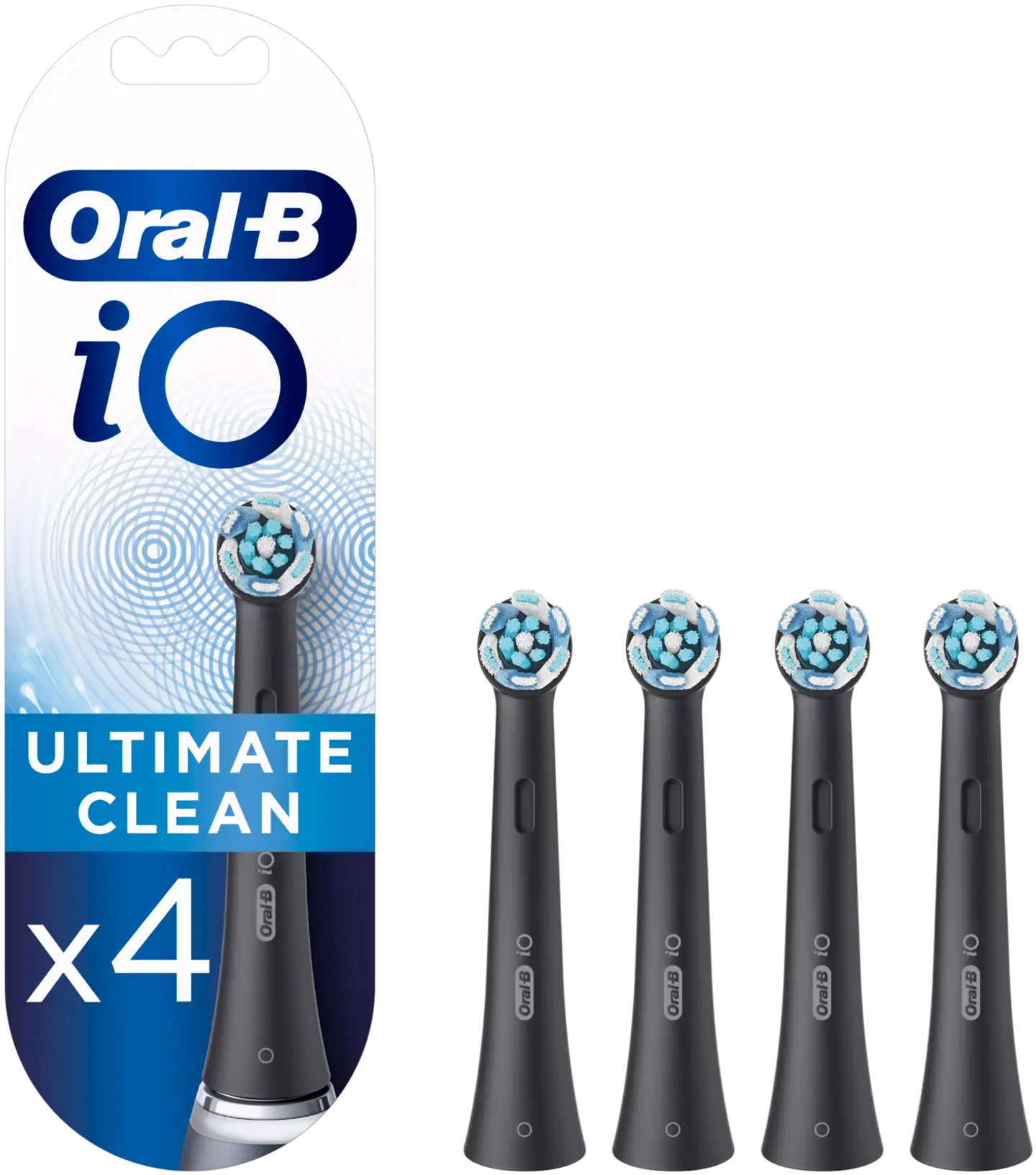 Oral-B Vaihtoharjat iO Ultimate Clean Black 4 kpl - 1