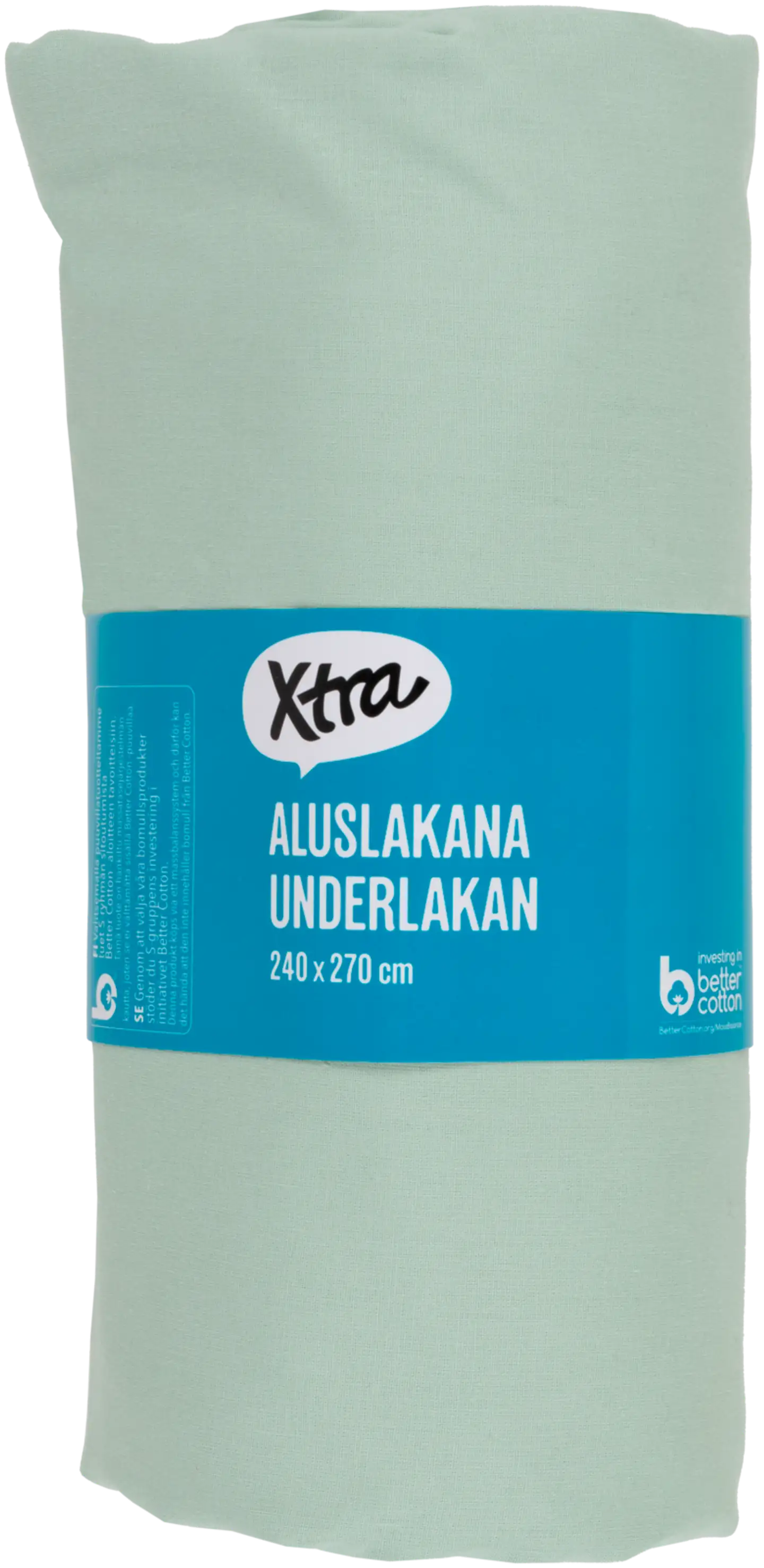 Xtra aluslakana Uni 240x270 cm, vaaleanvihreä