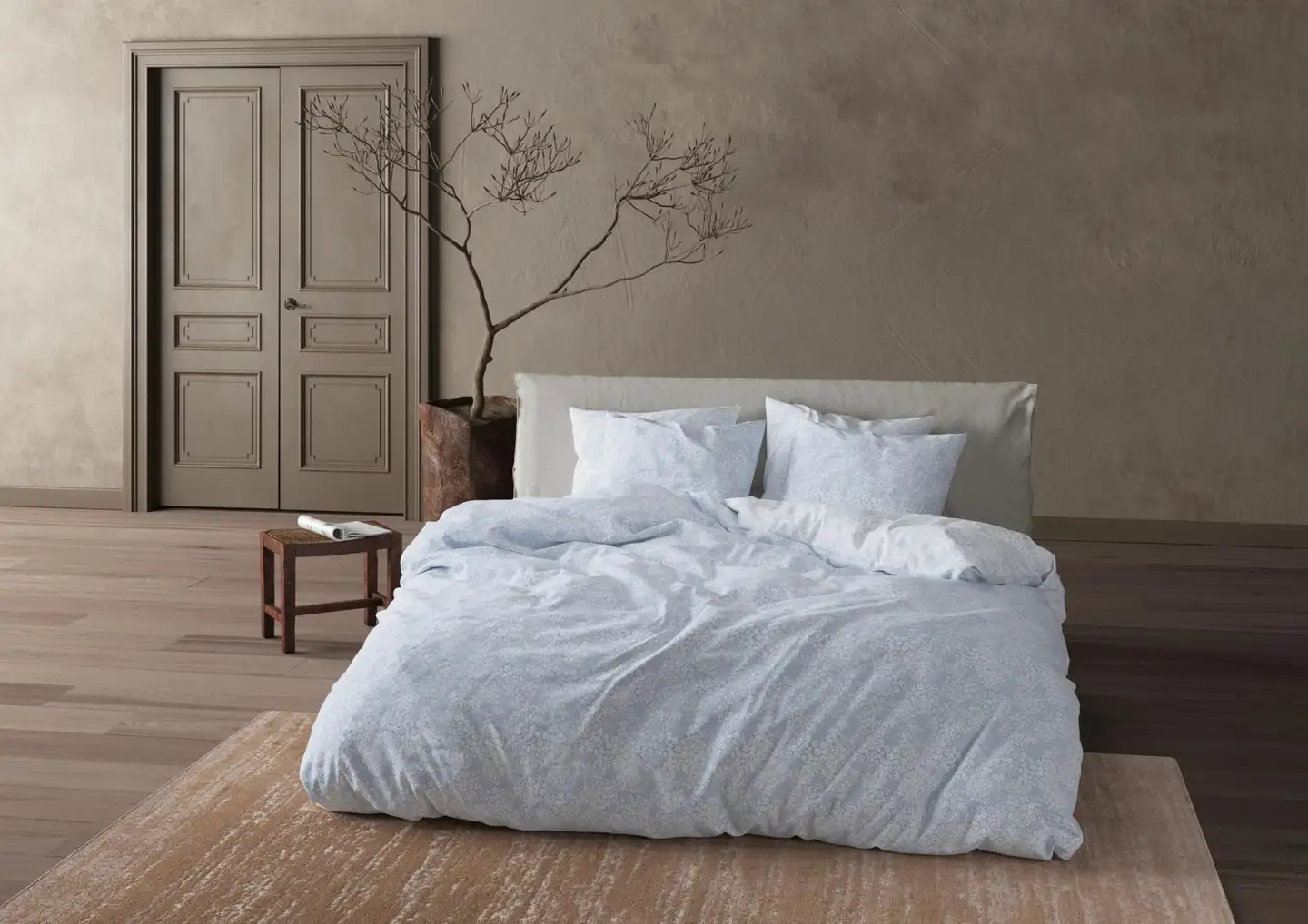 mistral Home pussilakanasetti Allium 150x210 cm, vaaleansininen - 4