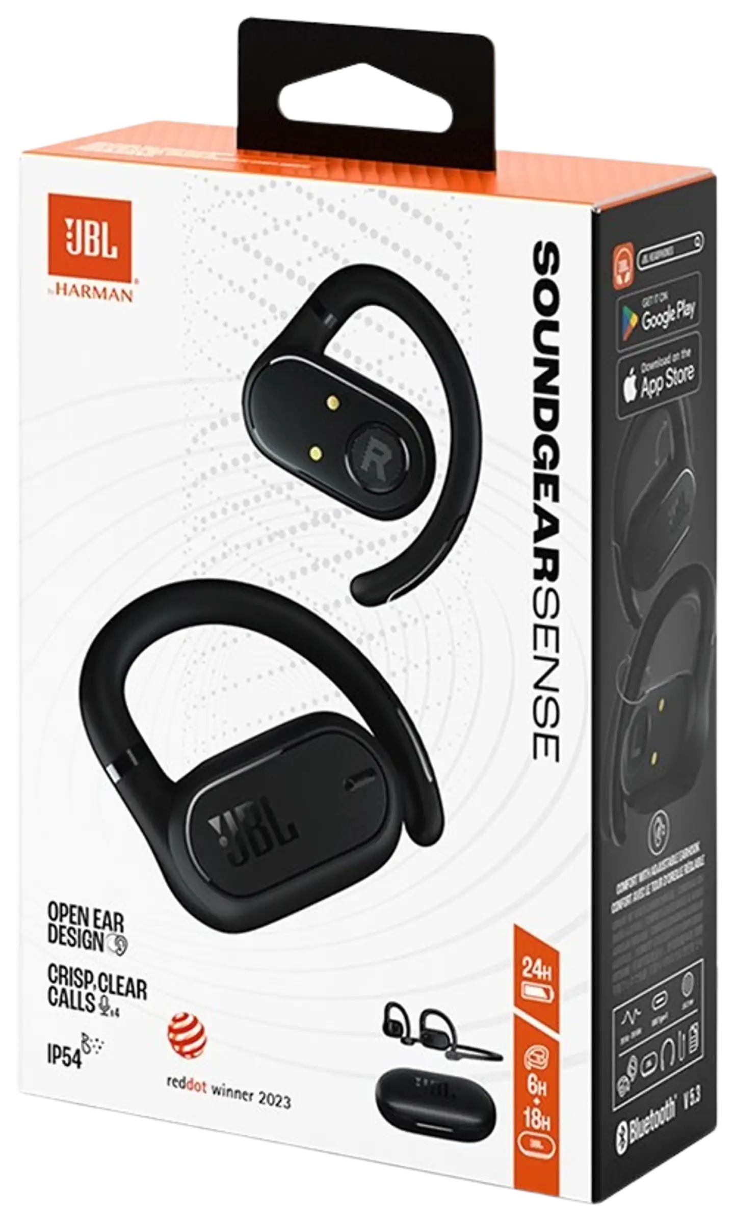 JBL Bluetooth nappikuulokkeet Soundgear Sense musta - 12