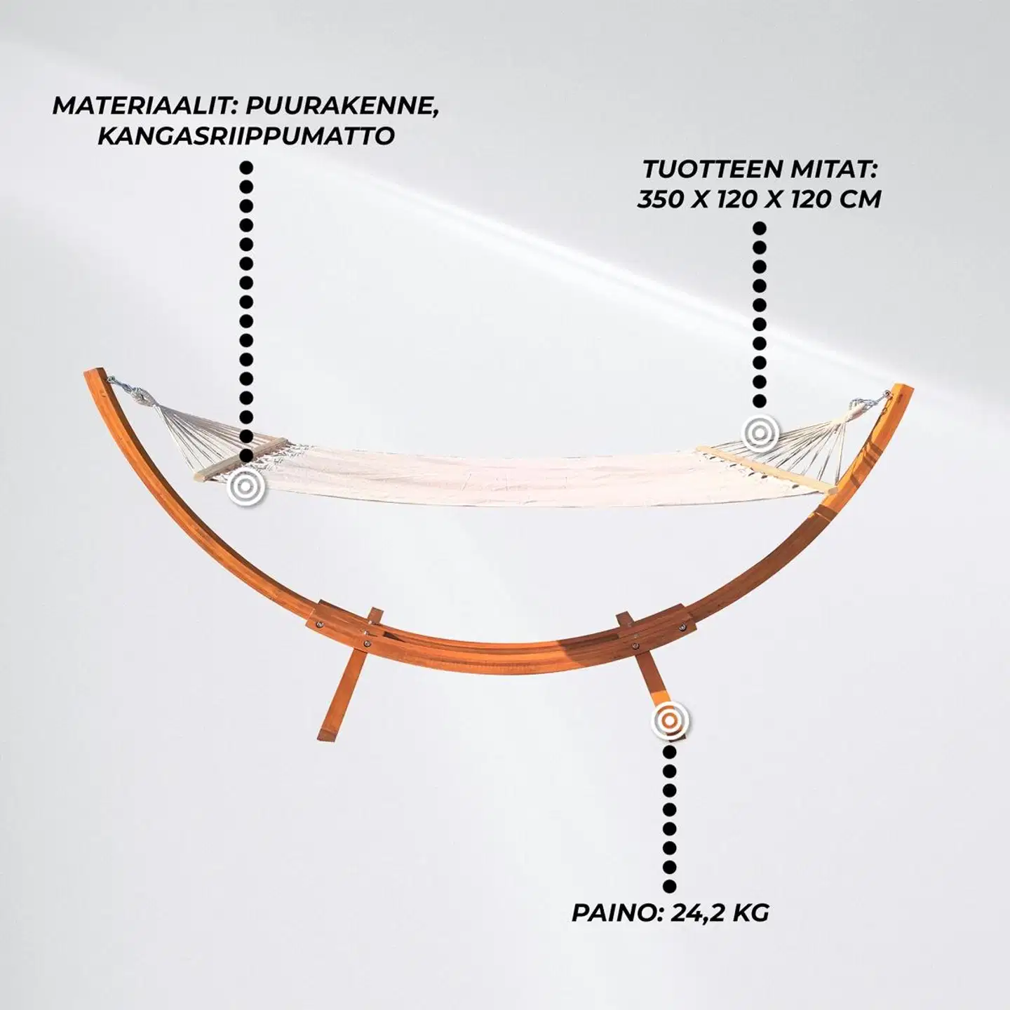Lykke riippumatto telineellä premium - 2