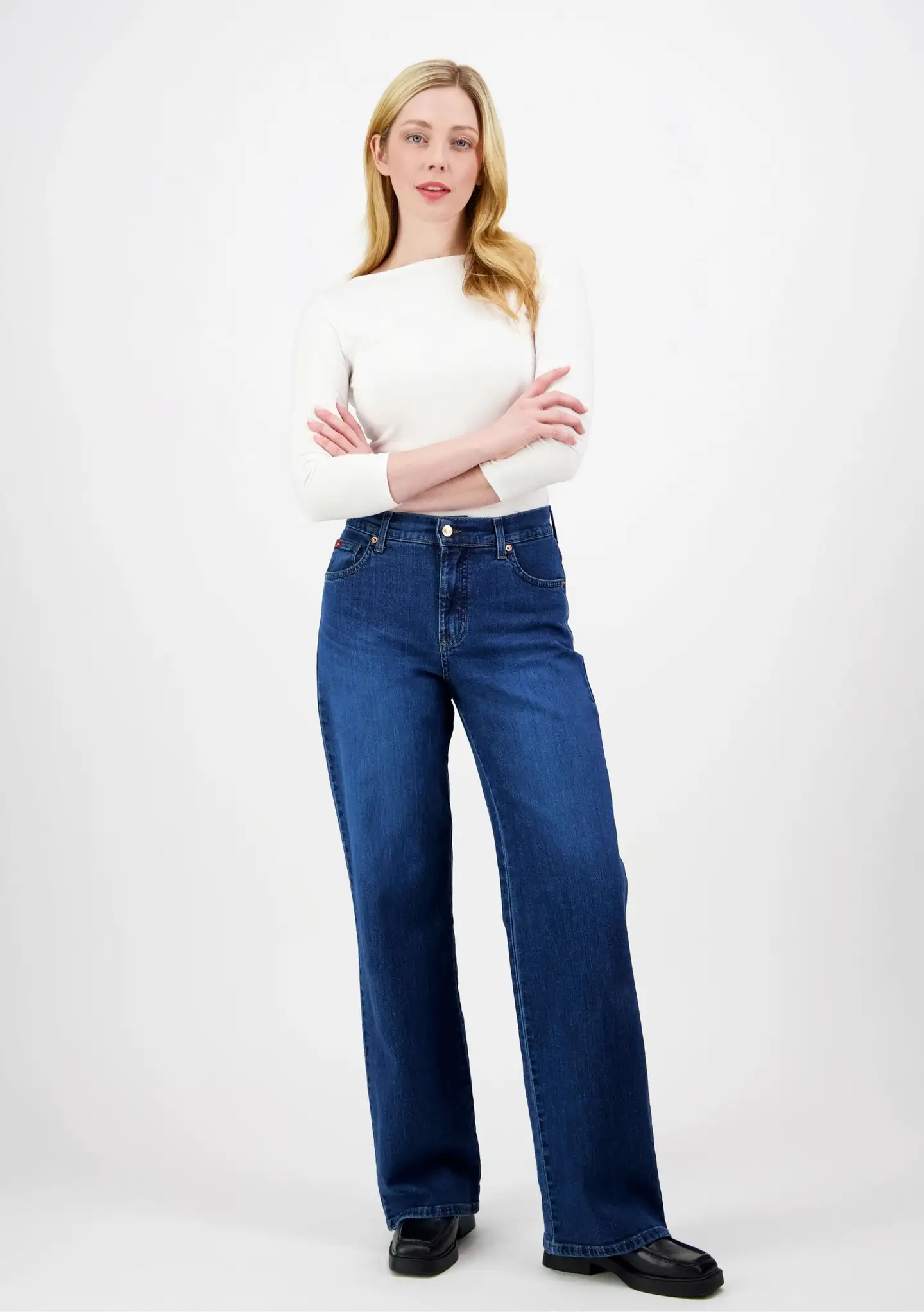 Lee Cooper LC ISA 2080 siniset Wide leg regular fit farkut - SININEN - 3