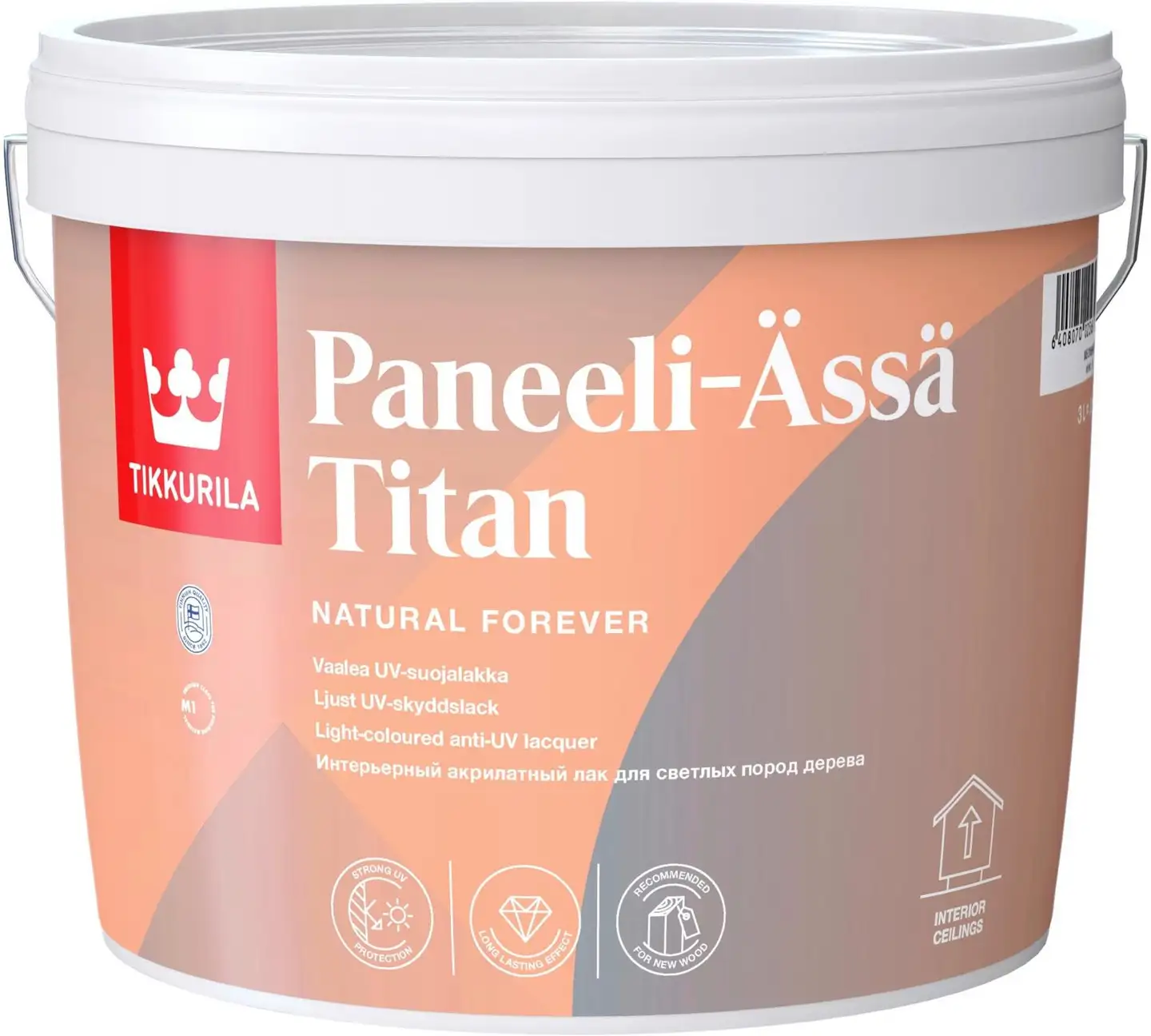 Tikkurila UV-suojalakka Paneeli-Ässä Titan 3 l puolihimmeä