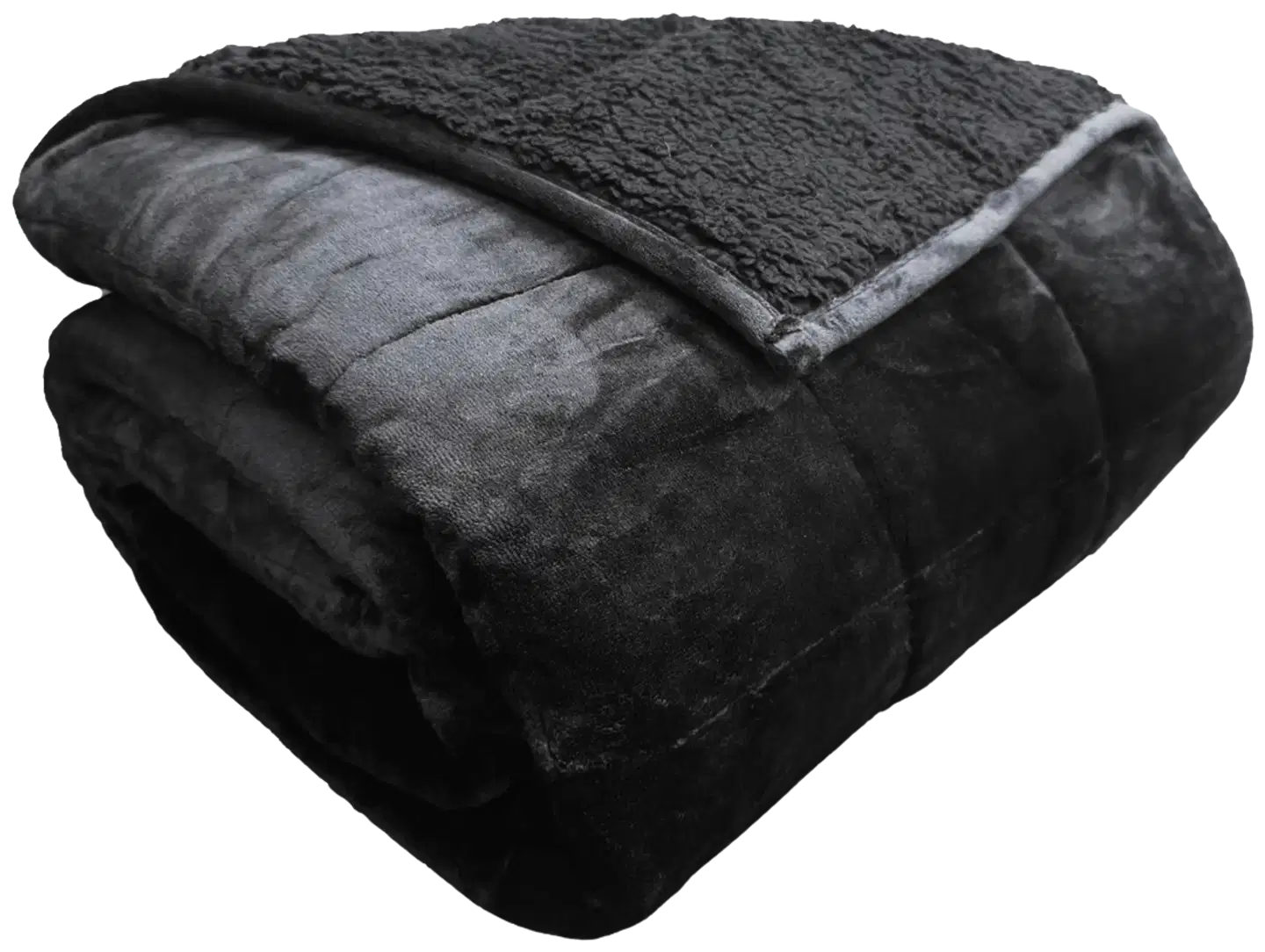 Polar Night painopeitto 135x200cm sherpa black - Musta - 1