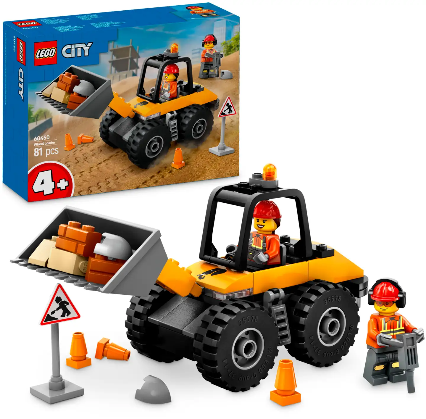 LEGO® City Great Vehicles 60450 Keltainen pyöräkuormaaja - 1