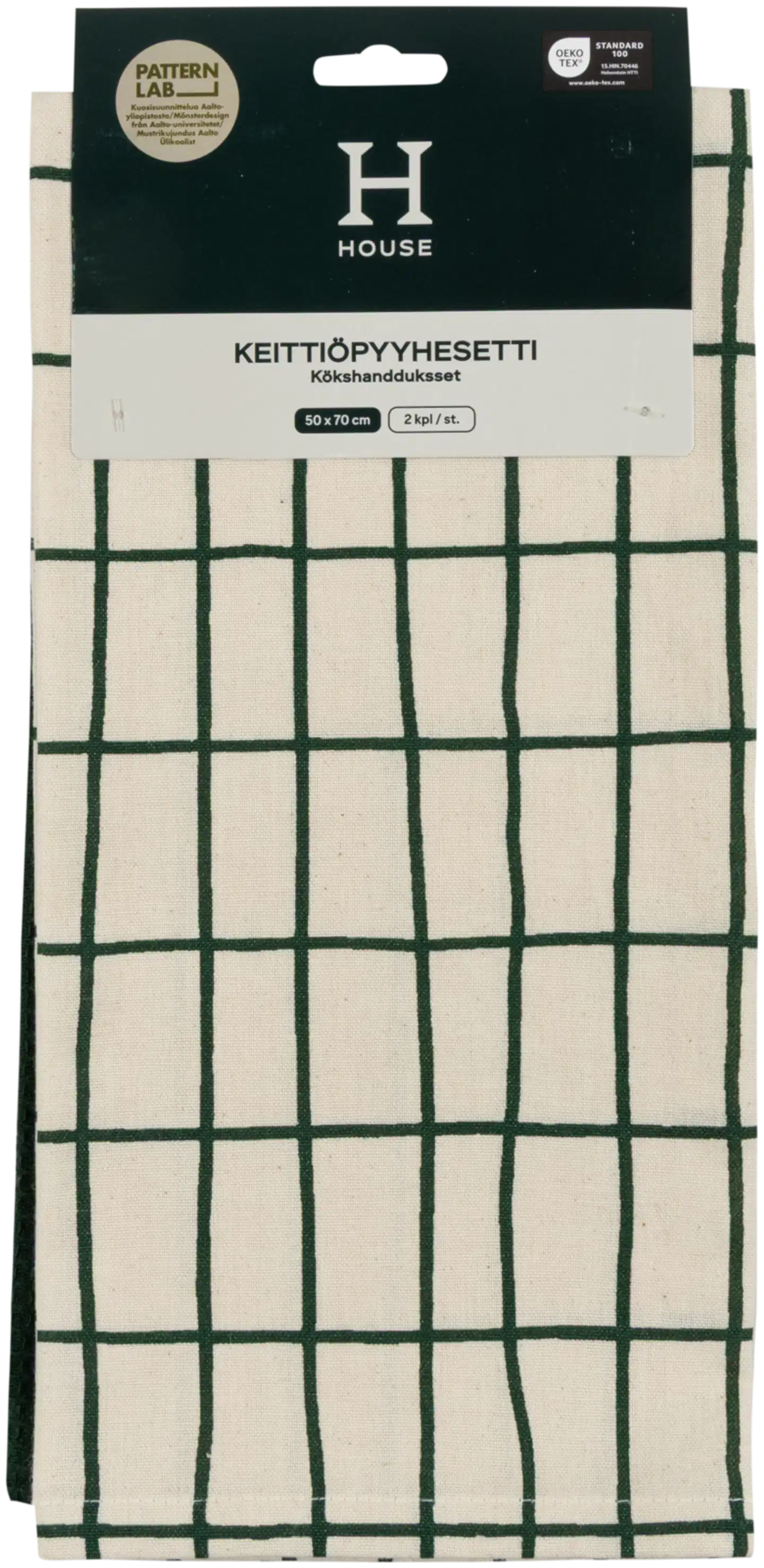 House keittiöpyyhkeet Elonkorjuu 50 x 70 cm vihreä 2 kpl PatternLab - 4