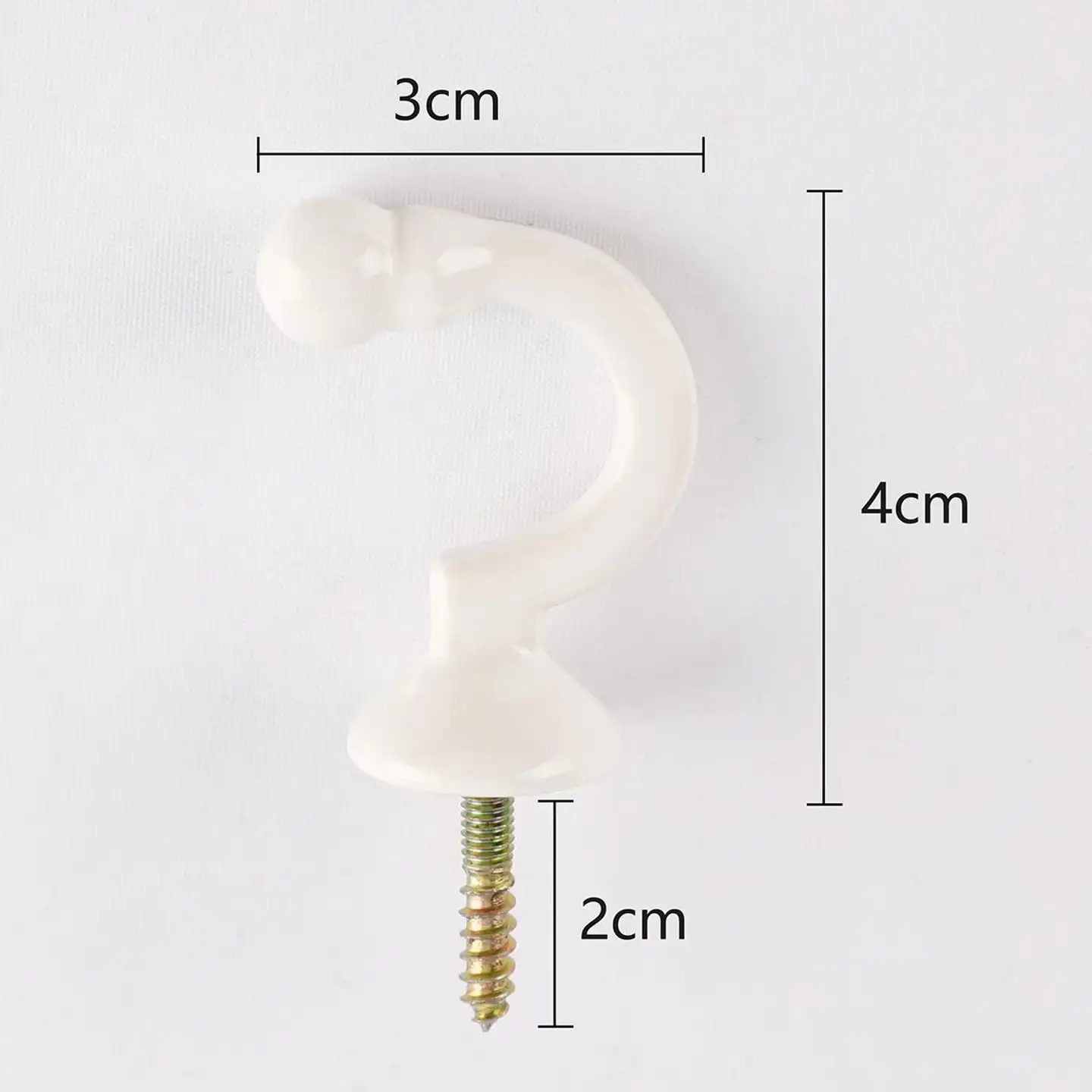 Ihanin tamppikoukku valkoinen 2kpl - 3