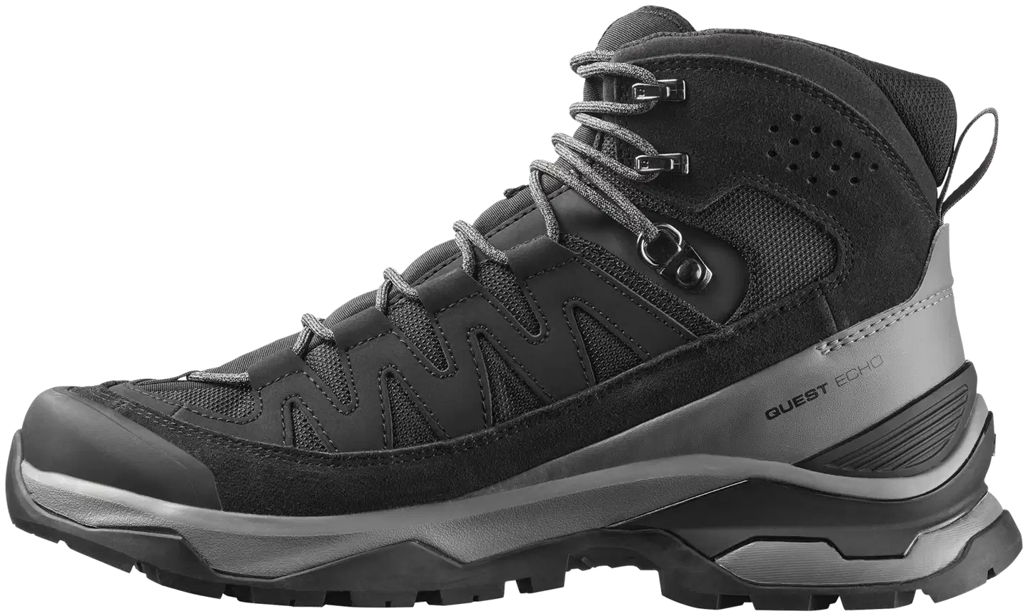 Salomon miesten Mid-vartinen vaelluskenkä Quest Echo Gore-Tex - Blk/Castle/Blk - 2