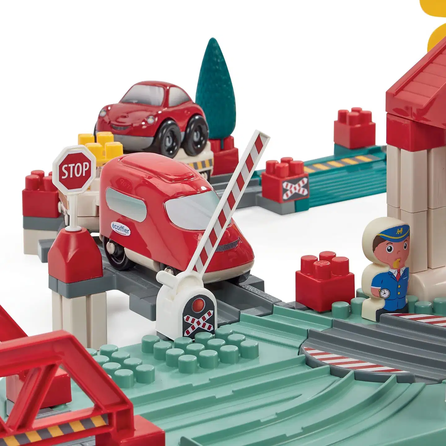 Ecoiffier - Abrick - Taajamajunarata -leikkisetti - 7