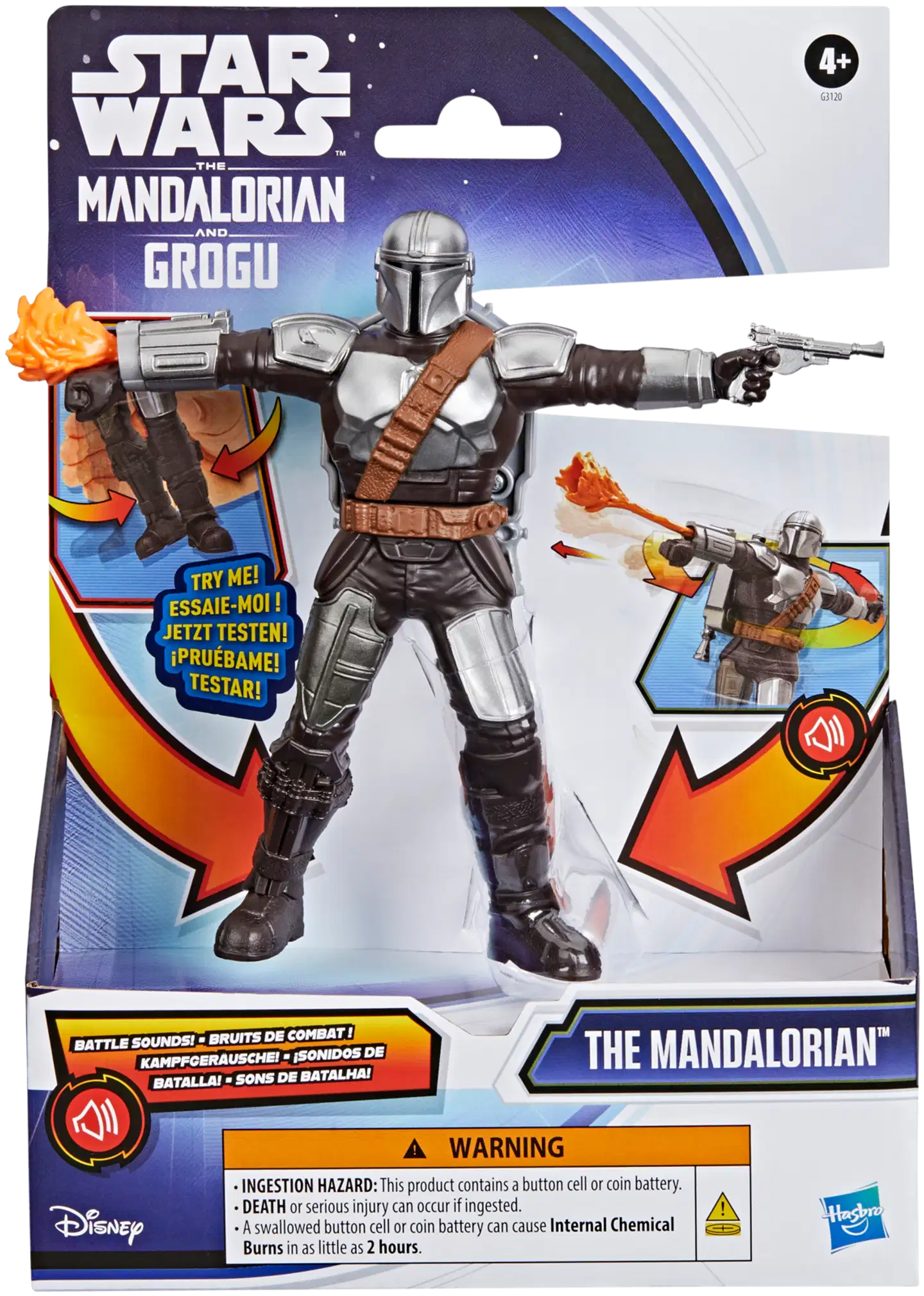 Star Wars hahmo Actionverse Deluxe Mandalorian äänillä 15 cm - 1