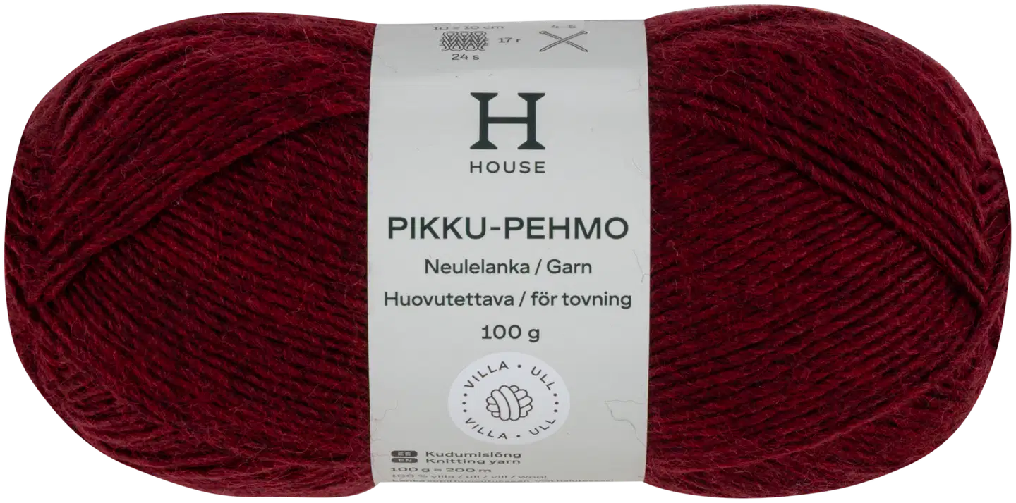 House villalanka Pikku pehmo 100 g Burgundy 200094