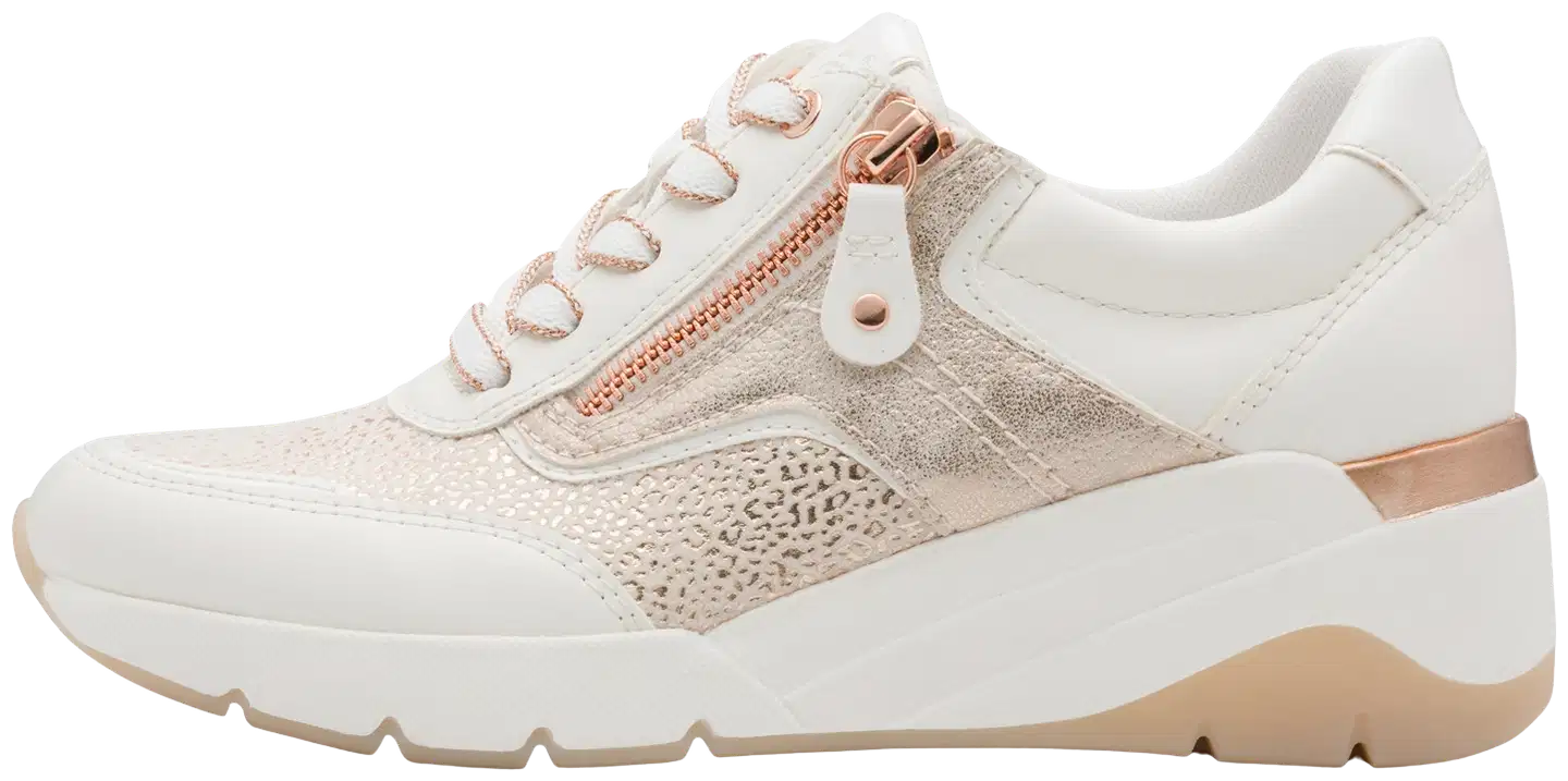 Jana shoes kävelykenkä 23768 - White/Rosegold - 2