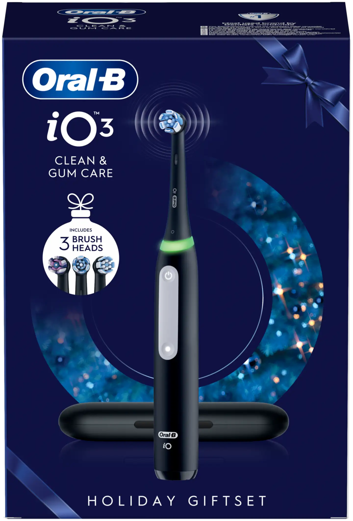 Oral-B sähköhammasharja iO3 musta lahjapakkaus +1 vaihtoharja - 4