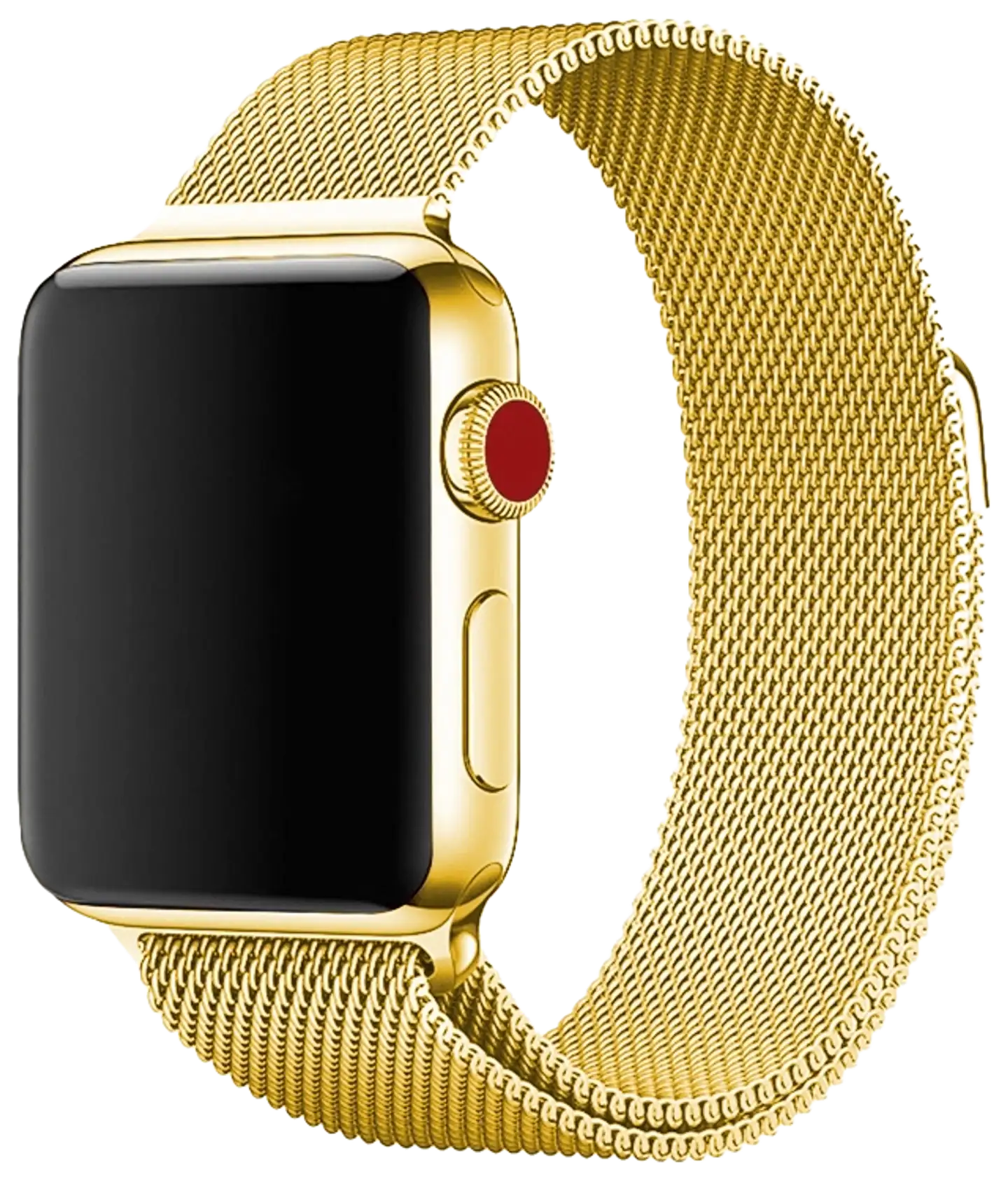 Wave Teräspunottu ranneke, Apple Watch 42mm (Series 1-9) / Apple Watch 44mm / Apple Watch 45mm / Apple Watch 46mm / Apple Watch 49mm, Kulta - 2