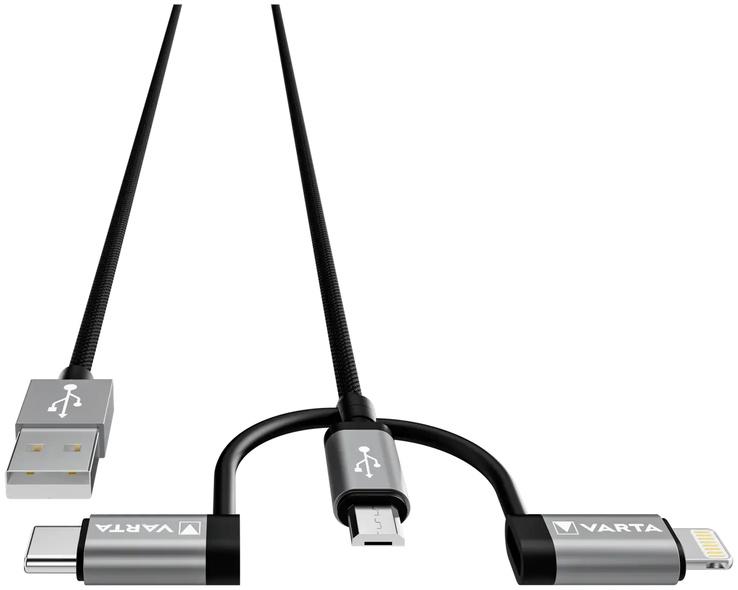 Varta 3-in-1 monikäyttökaapeli 2m musta - 4